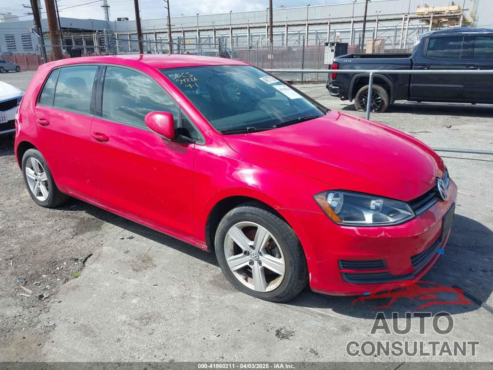 VOLKSWAGEN GOLF 2015 - 3VW2A7AU7FM064202