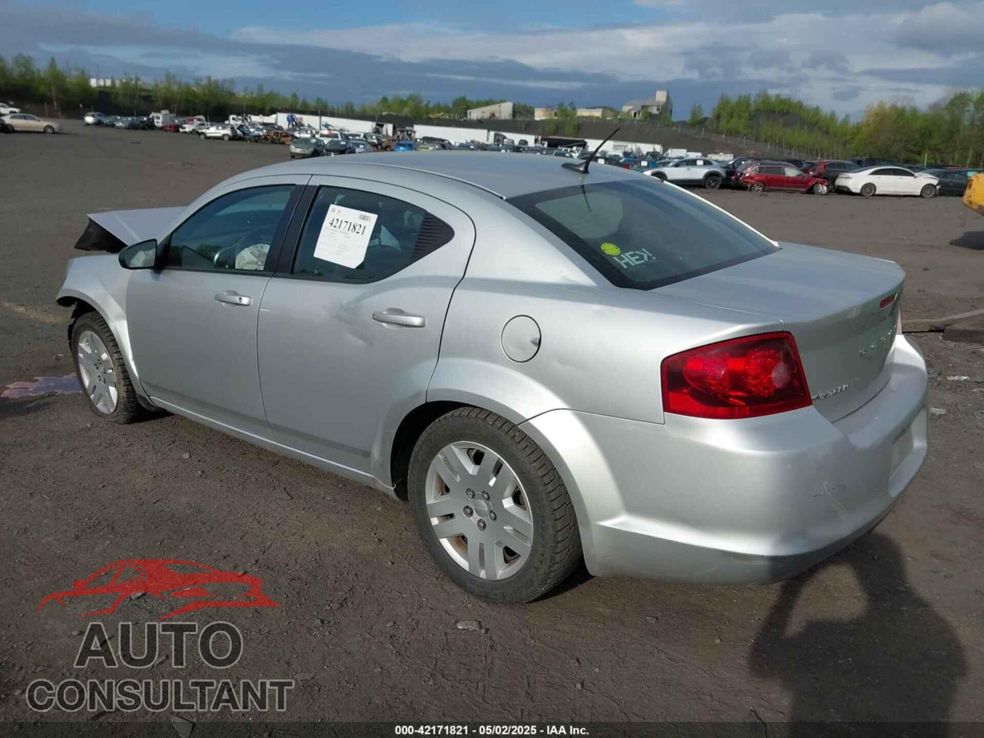 DODGE AVENGER 2012 - 1C3CDZAB5CN242798