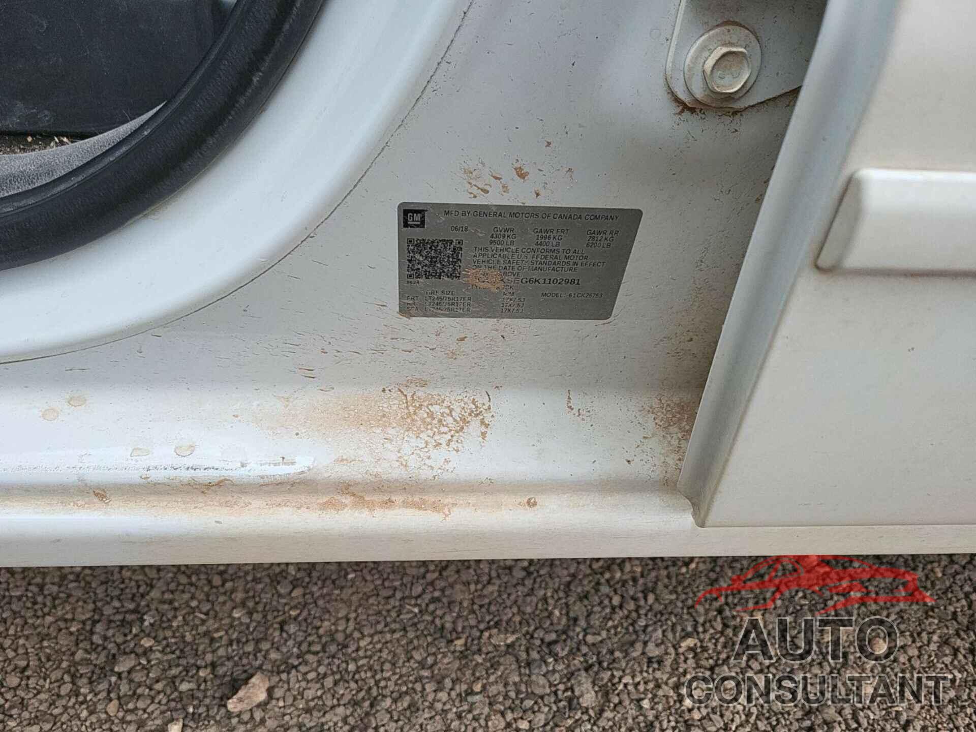 CHEVROLET SILVERADO 2500HD 2019 - 2GC2KSEG6K1102981