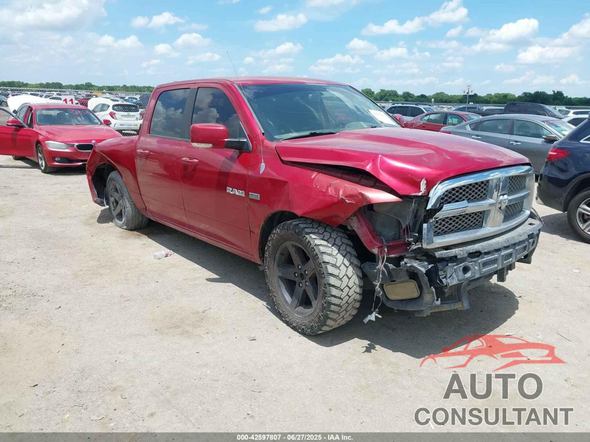 DODGE RAM 1500 2009 - 1D3HB13T79J502222