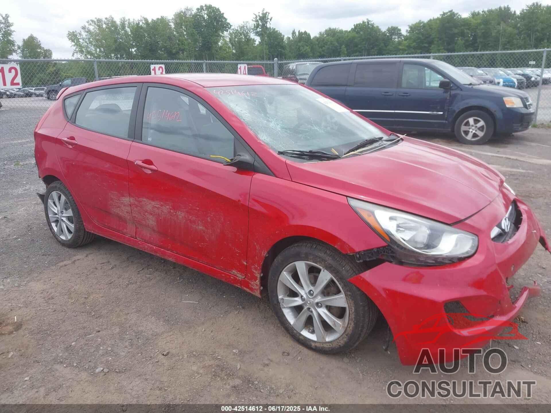 HYUNDAI ACCENT 2012 - KMHCU5AE7CU054297