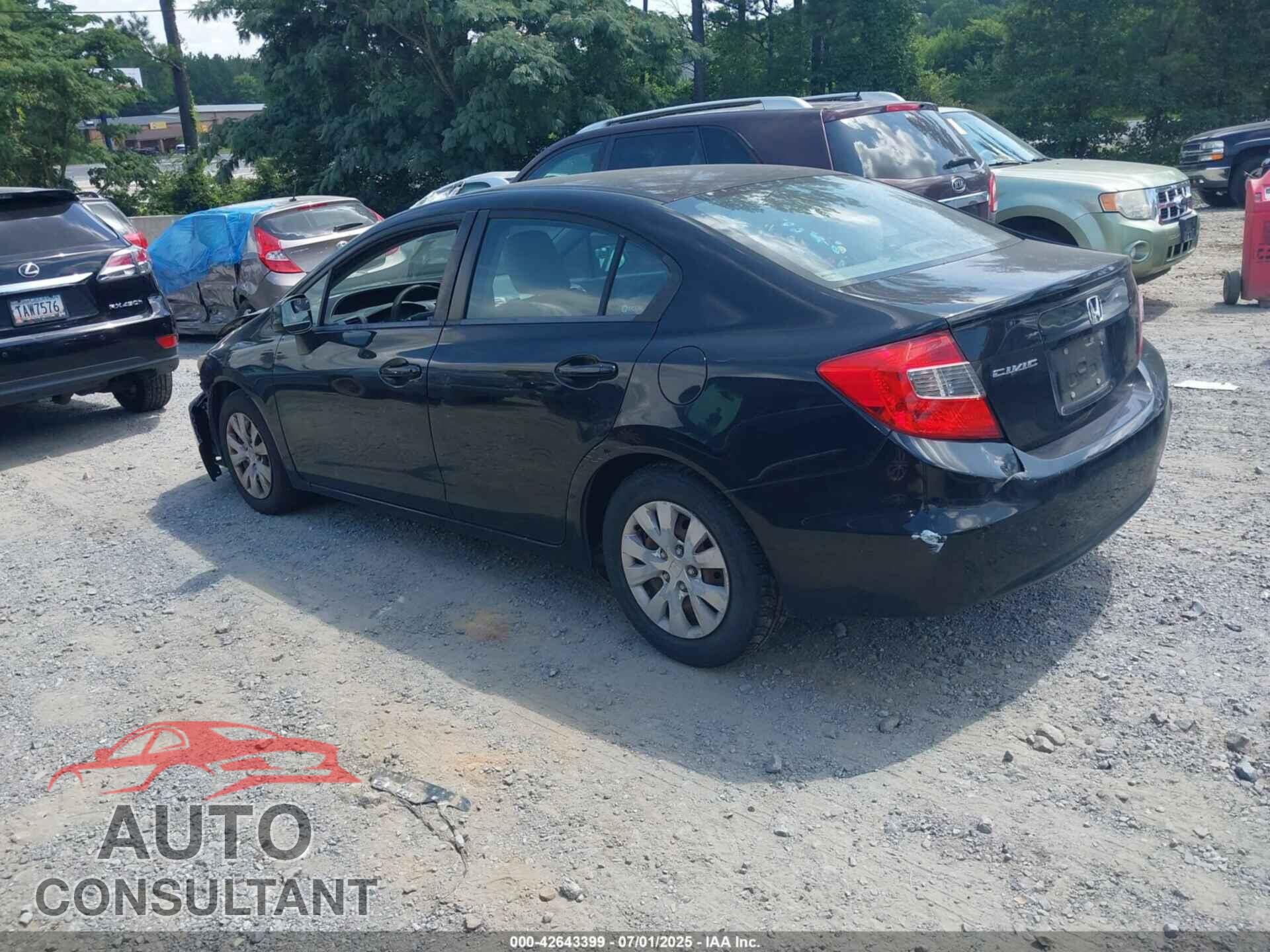 HONDA CIVIC 2012 - 19XFB2F56CE314914