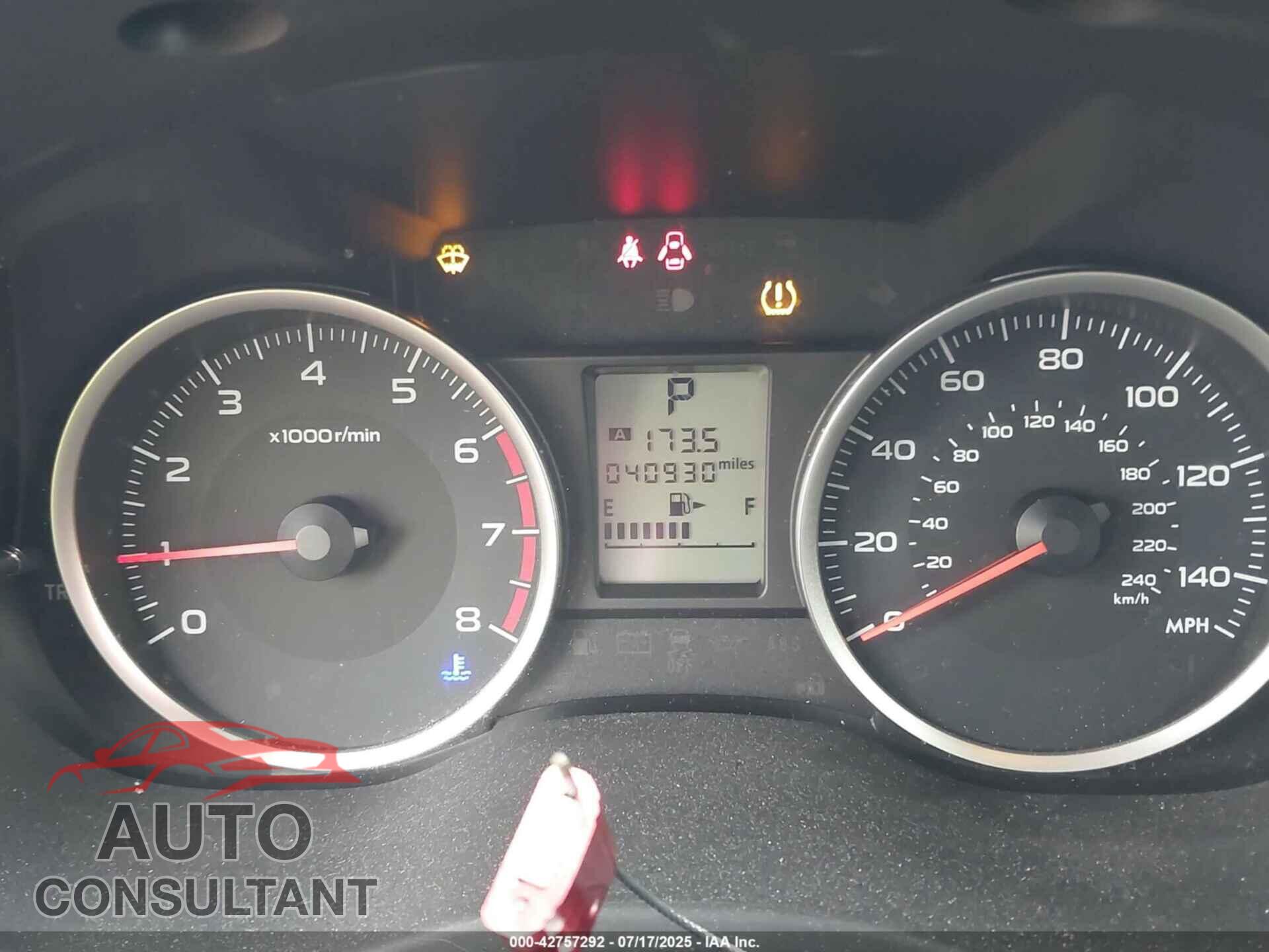 SUBARU FORESTER 2017 - JF2SJAEC7HH474640