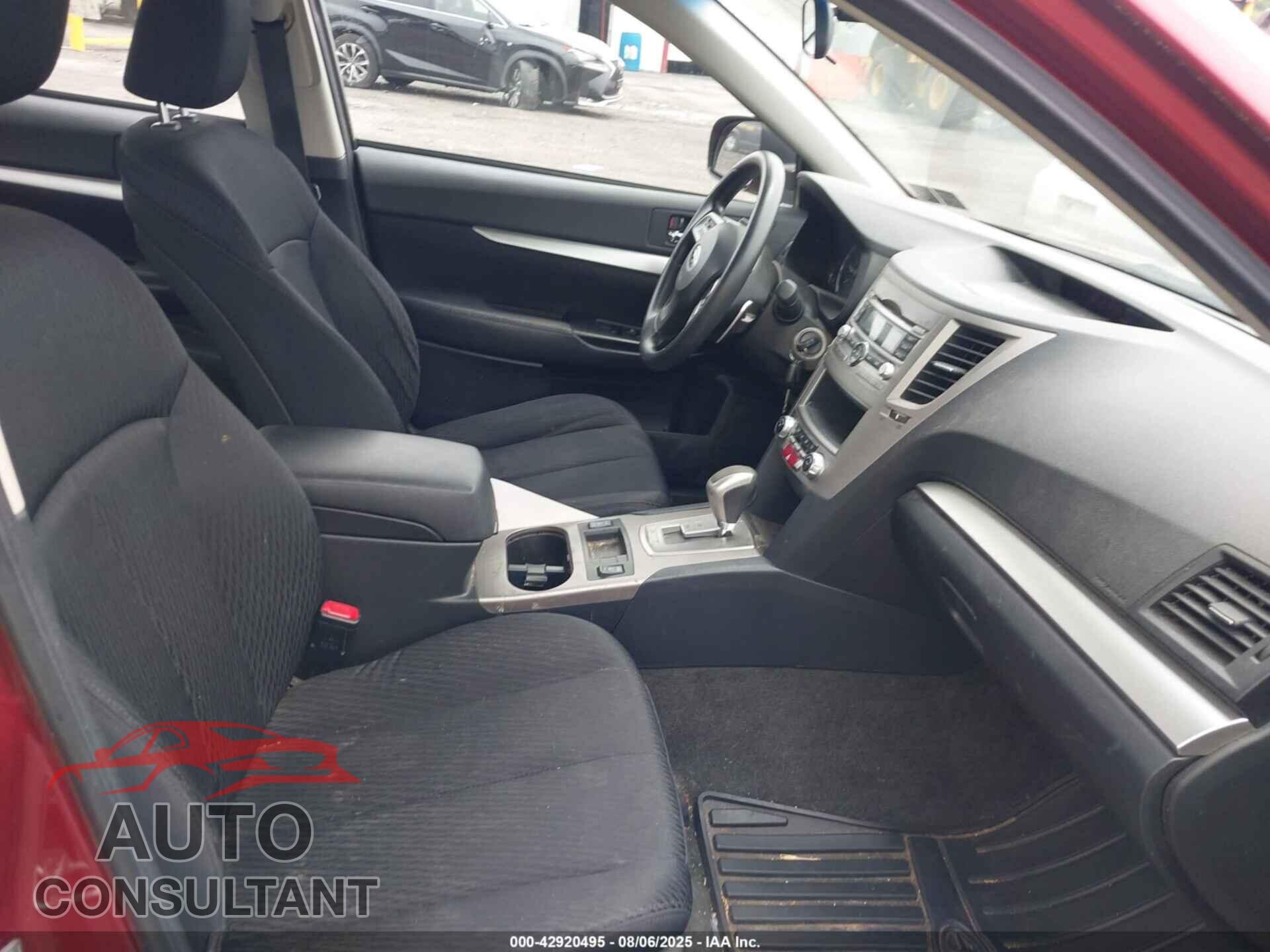 SUBARU LEGACY 2012 - 4S3BMBA60C3034776