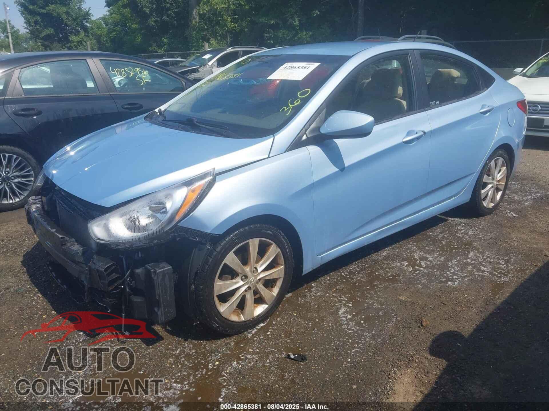 HYUNDAI ACCENT 2012 - KMHCU4AE5CU129475