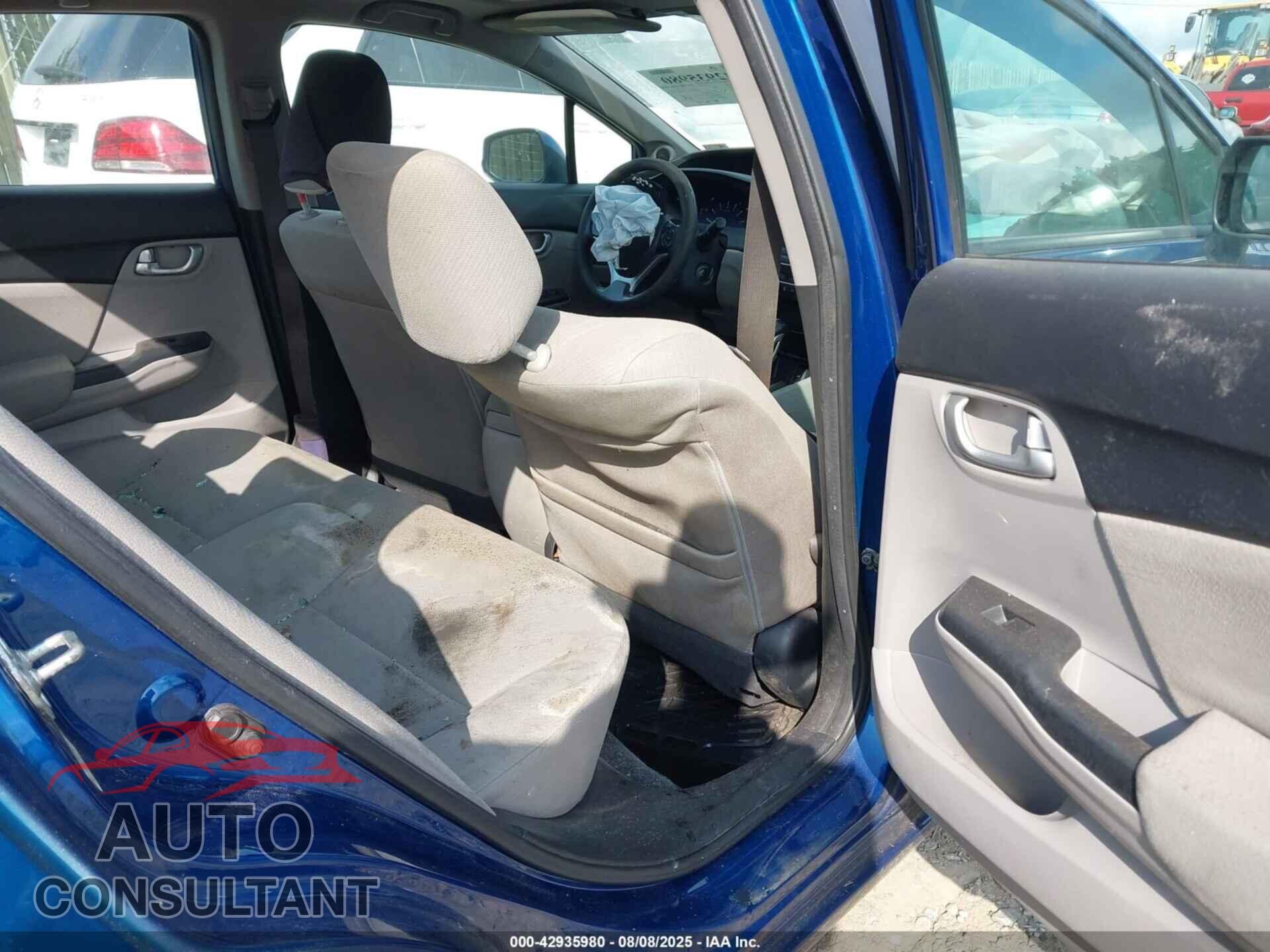 HONDA CIVIC 2013 - 19XFB2F89DE278194