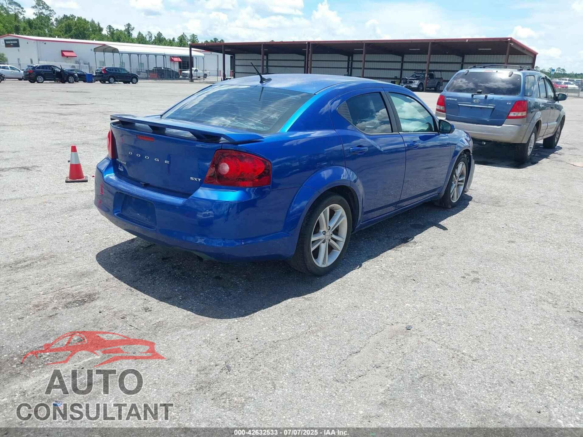 DODGE AVENGER 2013 - 1C3CDZCB1DN502516