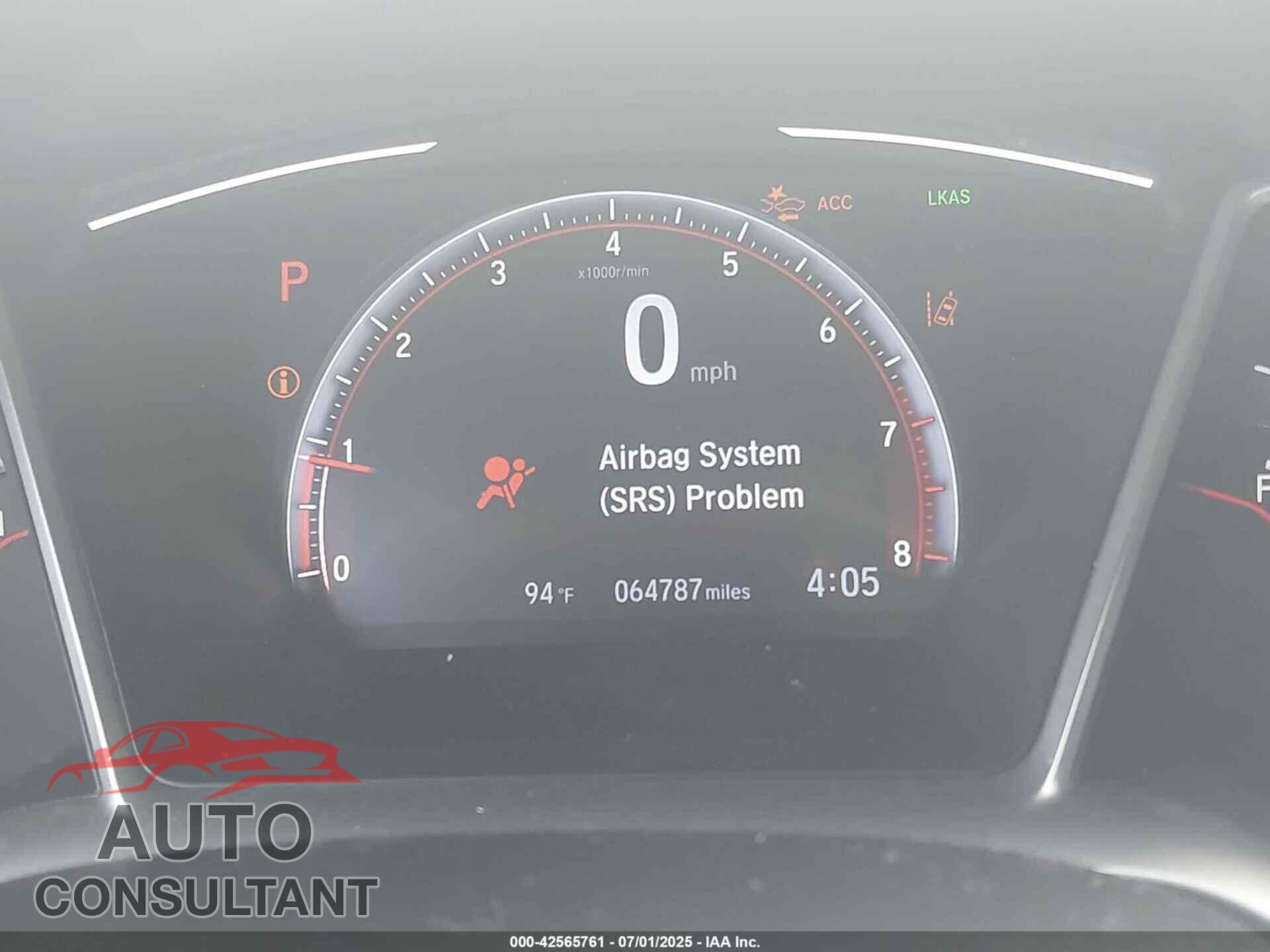 HONDA CIVIC 2019 - 2HGFC2F87KH558339