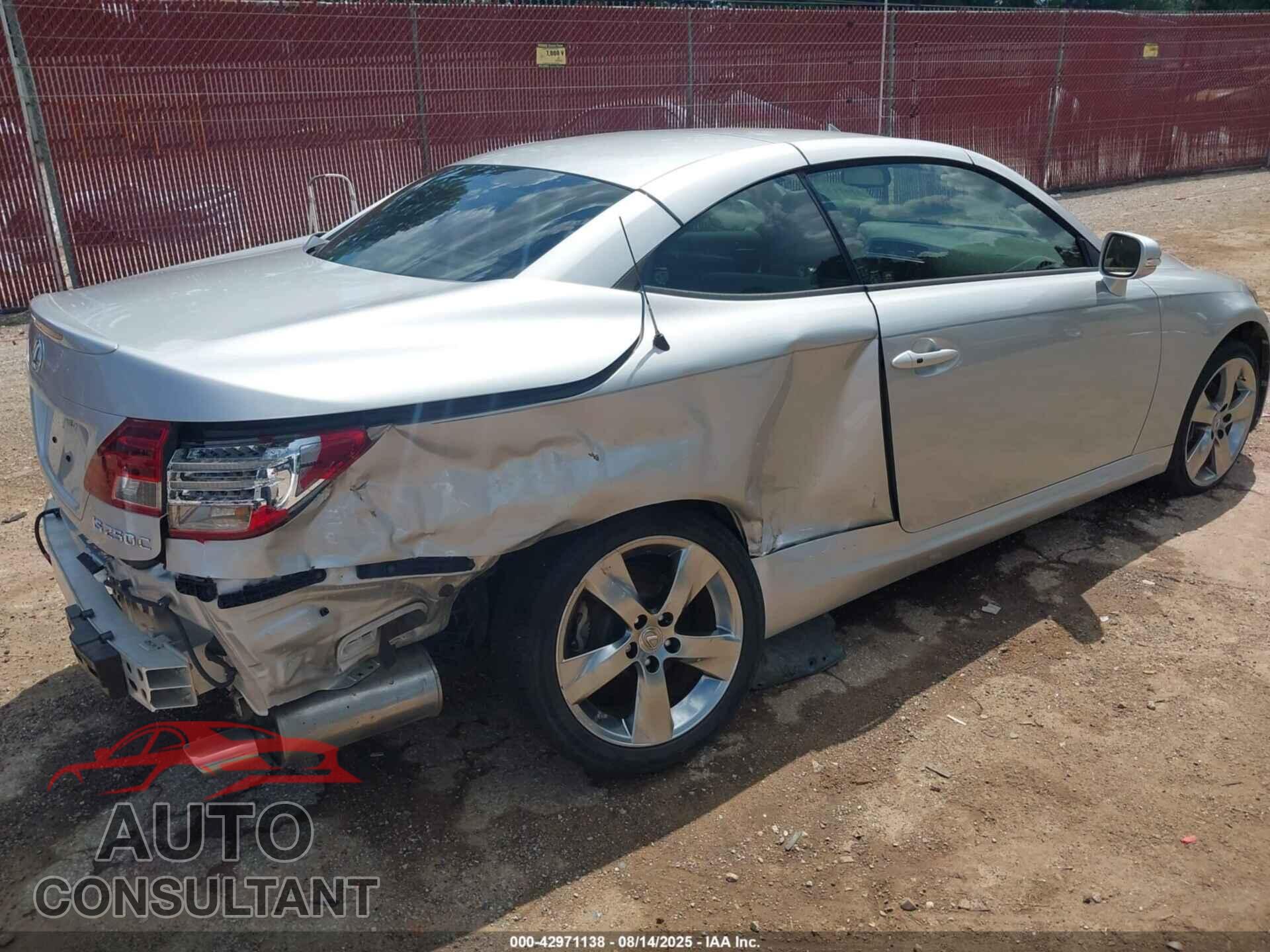 LEXUS IS 250C 2011 - JTHFF2C22B2520546