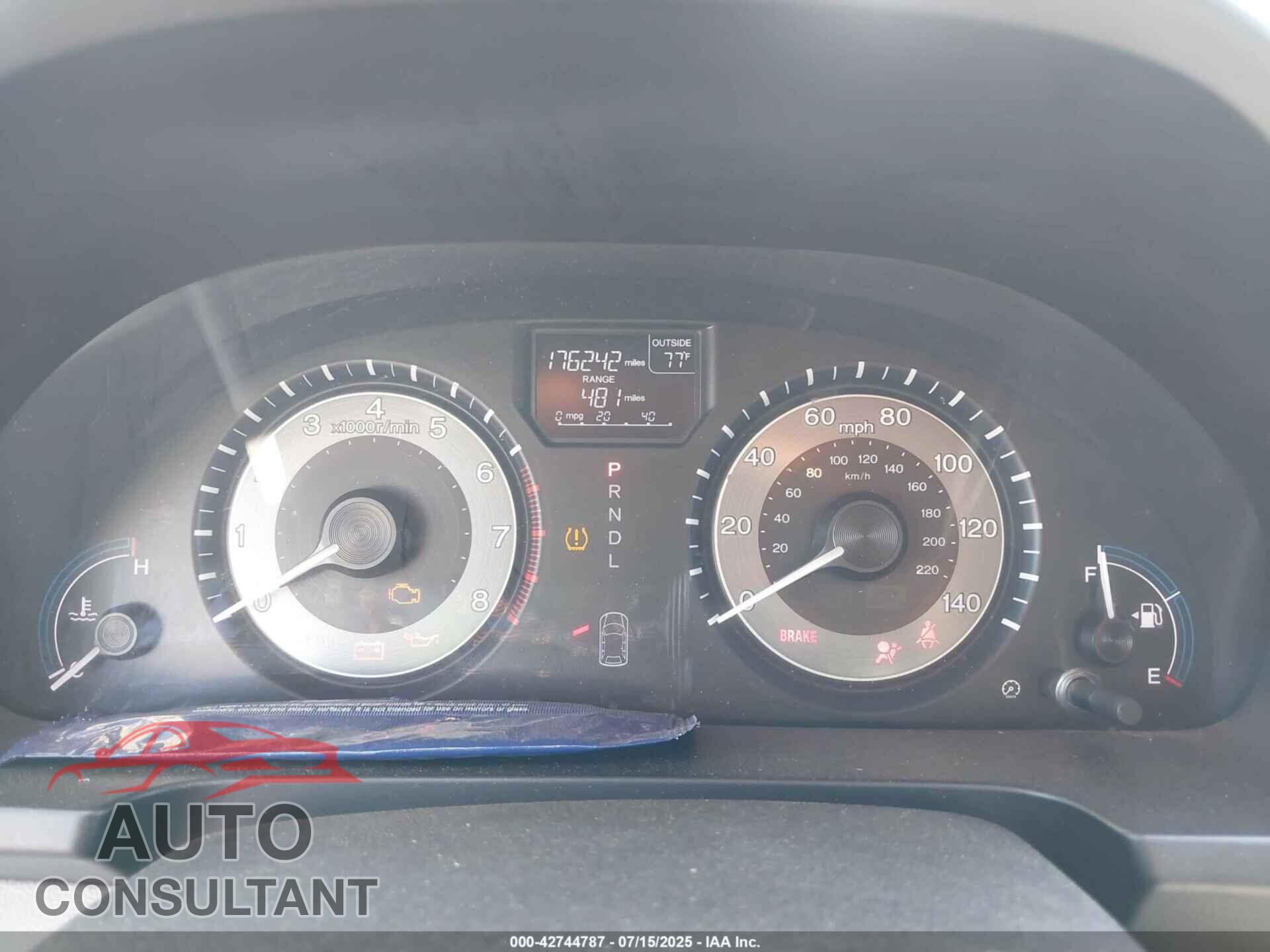 HONDA ODYSSEY 2012 - 5FNRL5H61CB131075