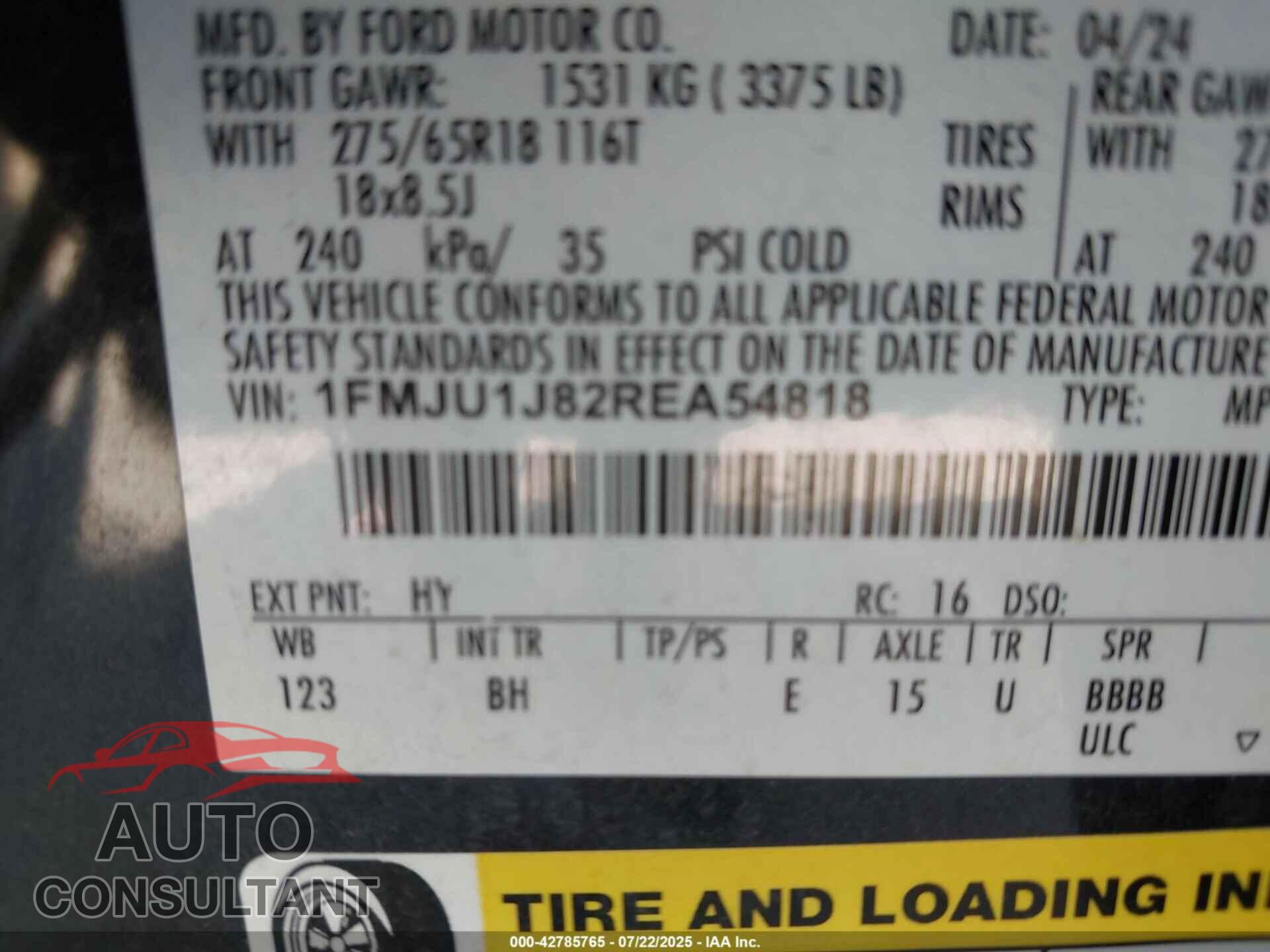 FORD EXPEDITION 2024 - 1FMJU1J82REA54818