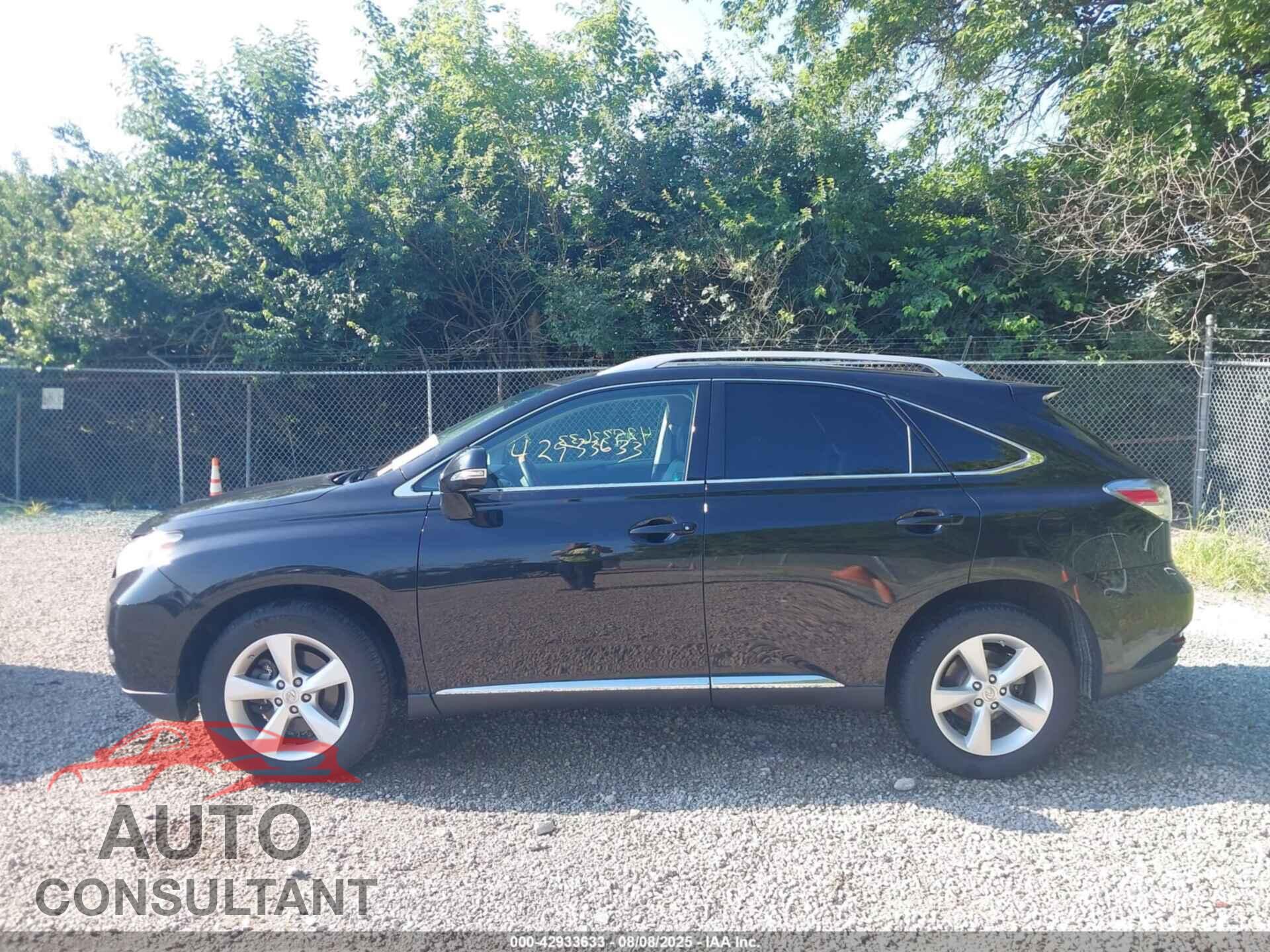 LEXUS RX 350 2011 - 2T2BK1BA9BC083141