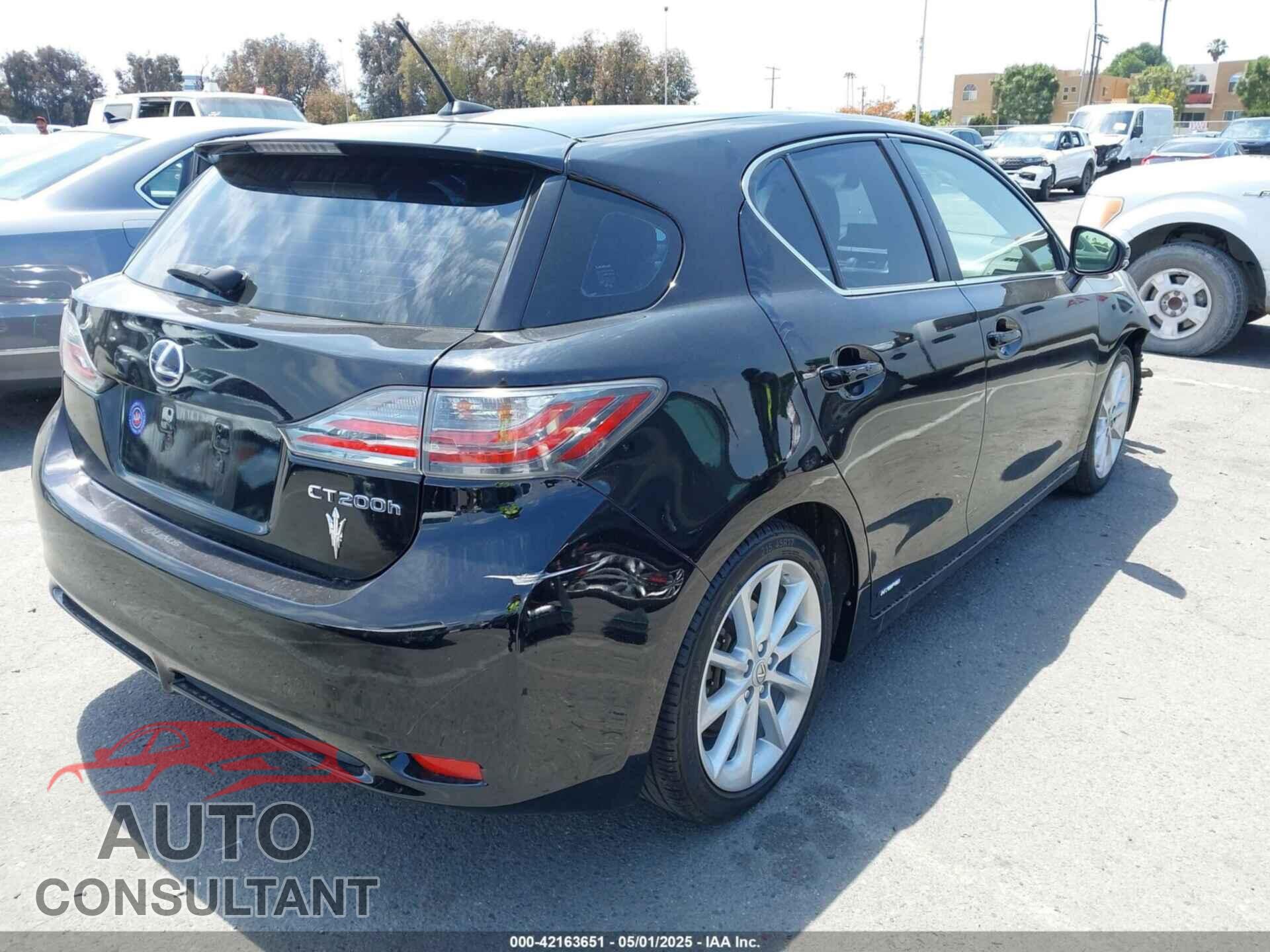 LEXUS CT 200H 2011 - JTHKD5BH2B2034282