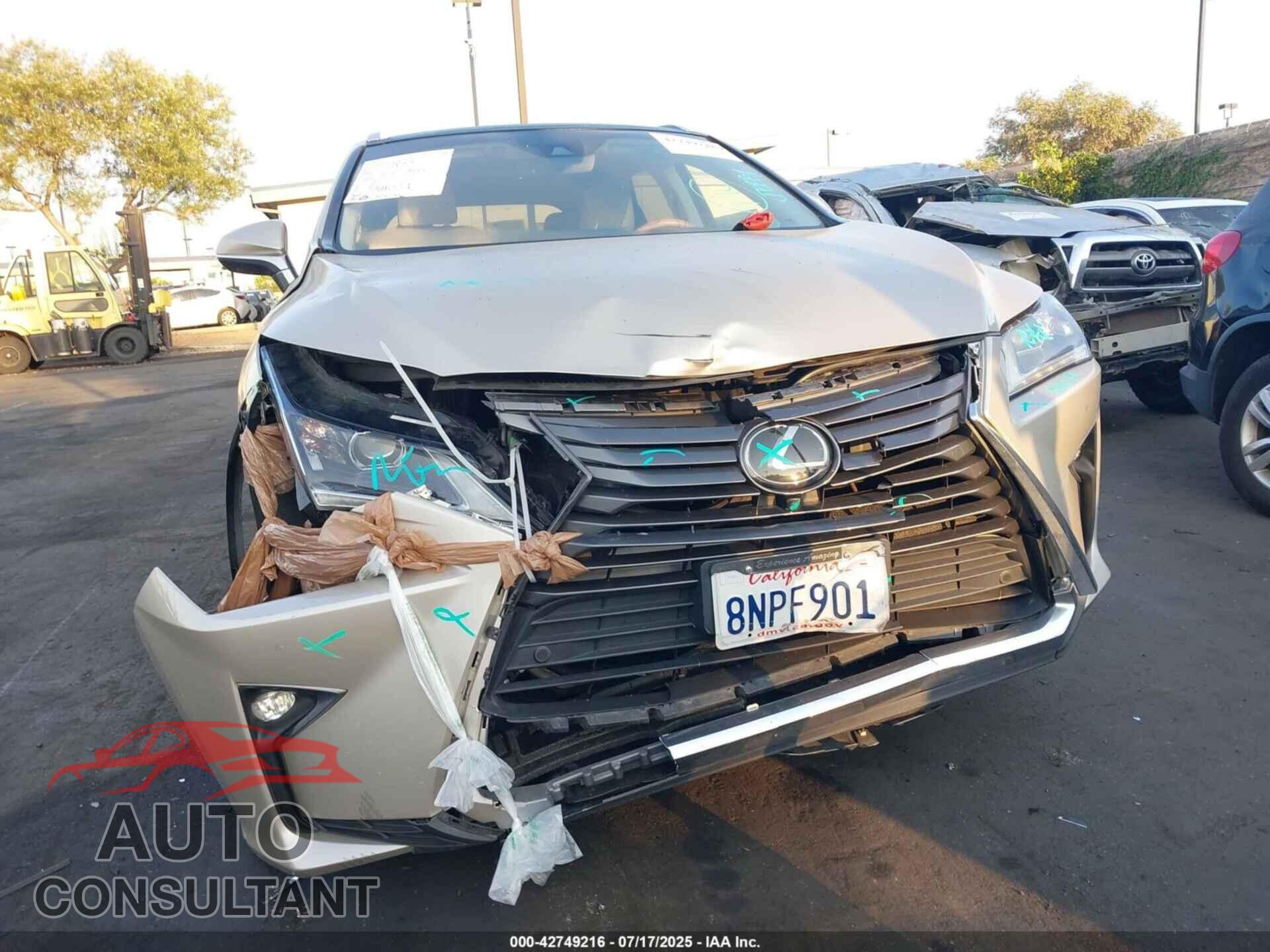 LEXUS RX 350 2017 - 2T2ZZMCA4HC036523