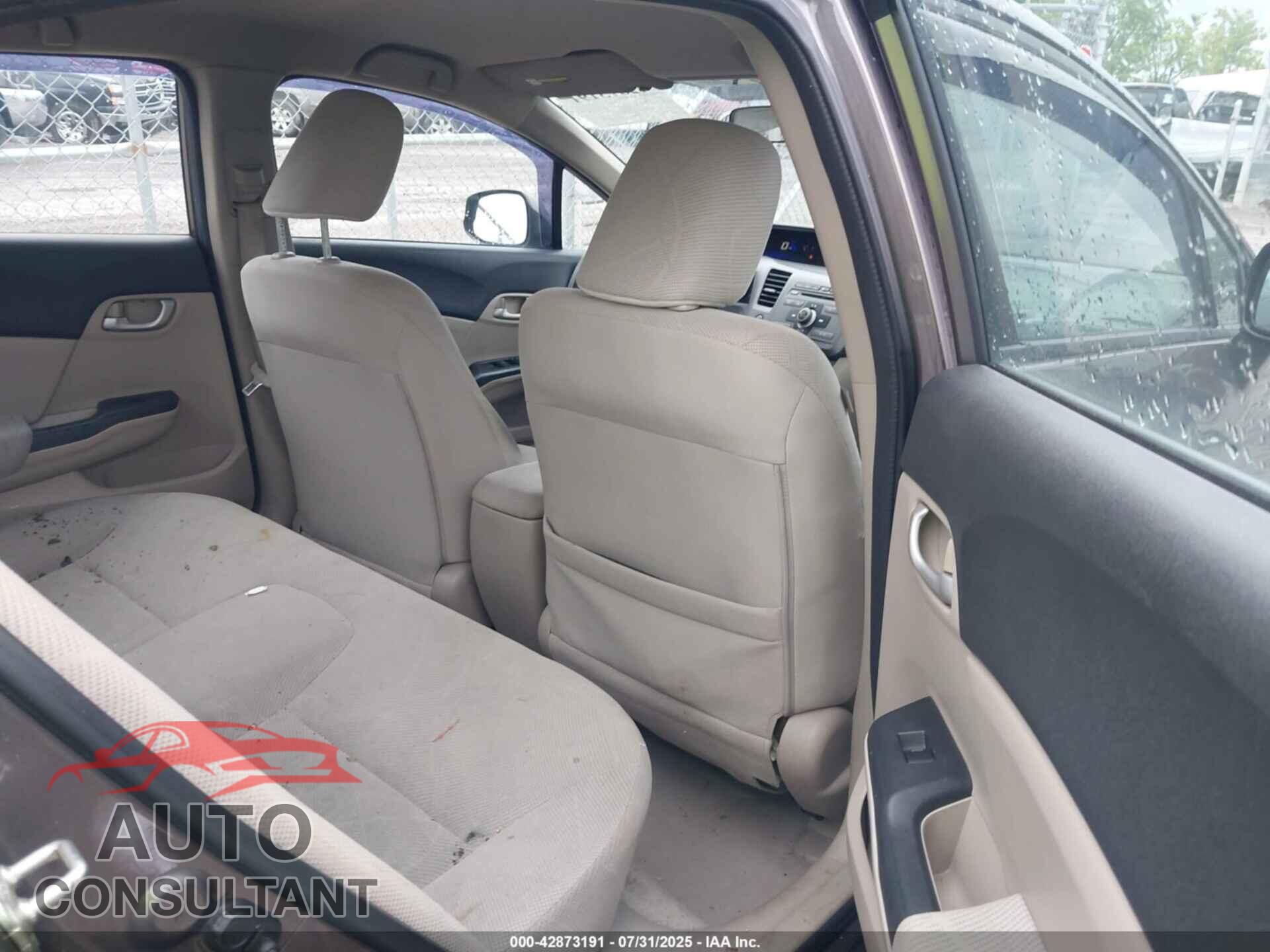 HONDA CIVIC 2012 - 19XFB2F59CE062494