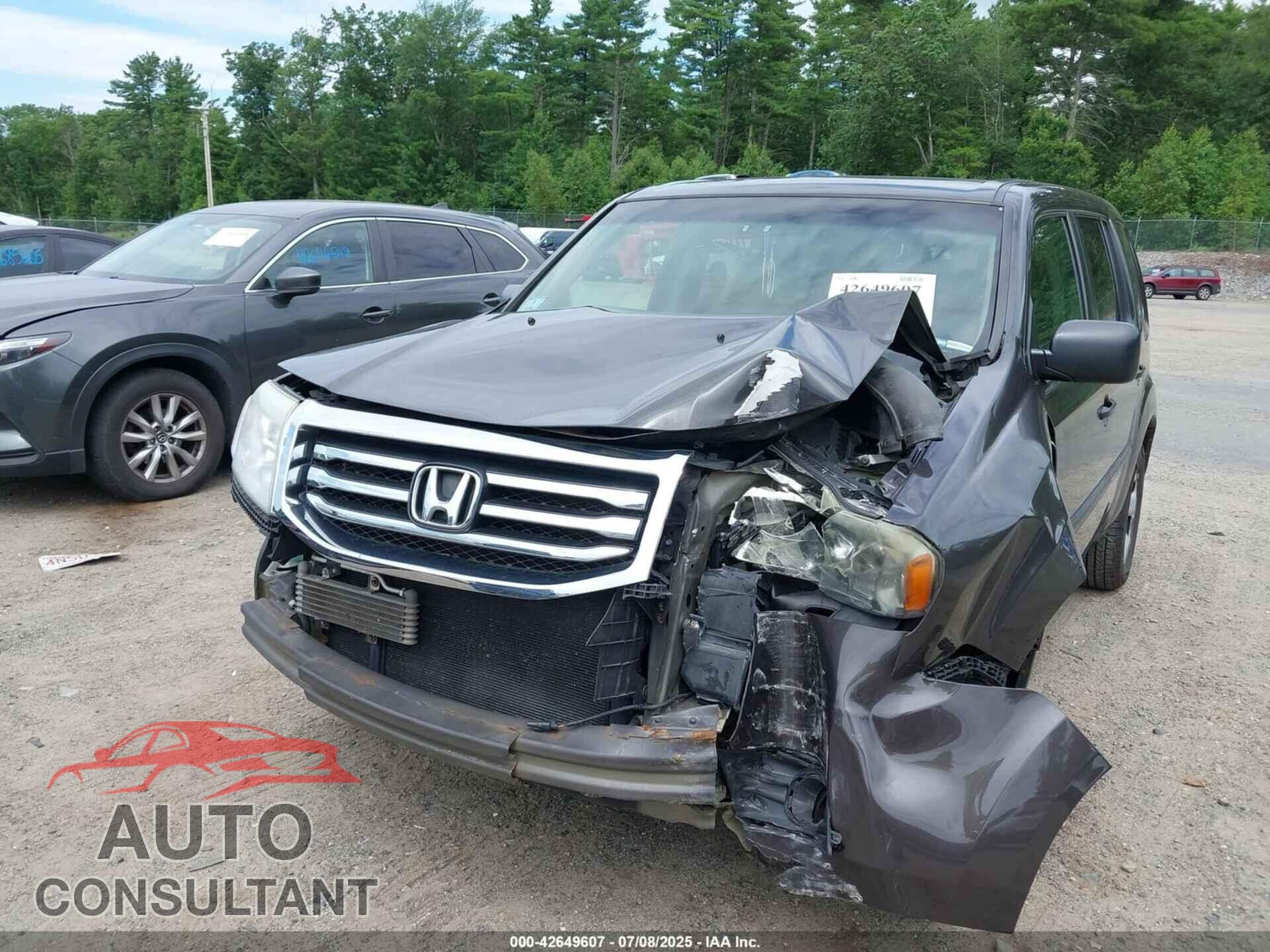 HONDA PILOT 2012 - 5FNYF4H24CB032289
