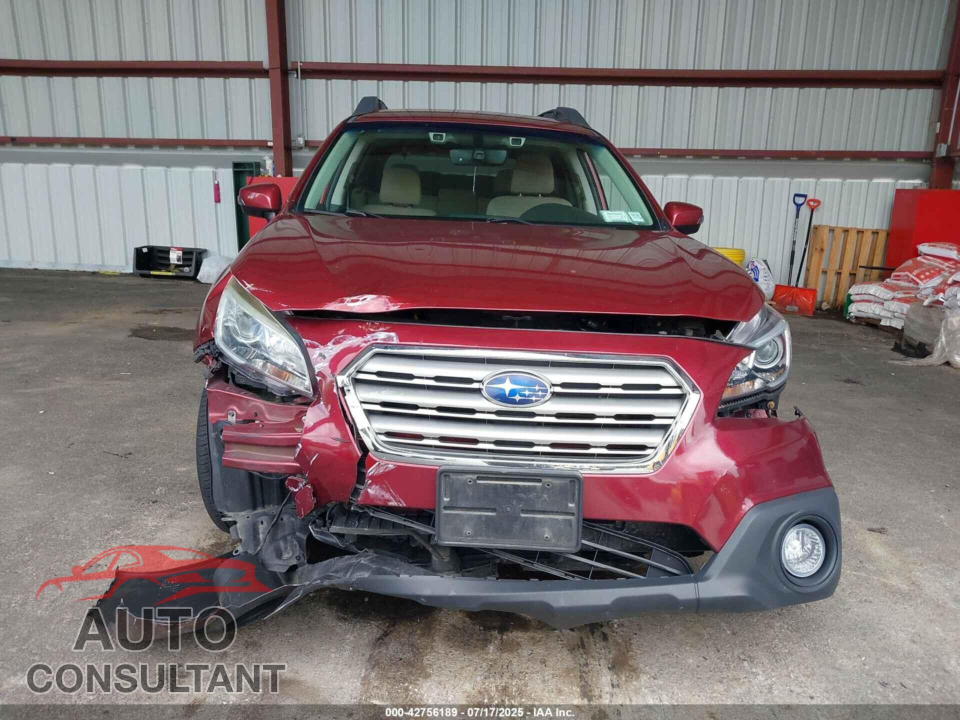 SUBARU OUTBACK 2017 - 4S4BSAFC7H3286817