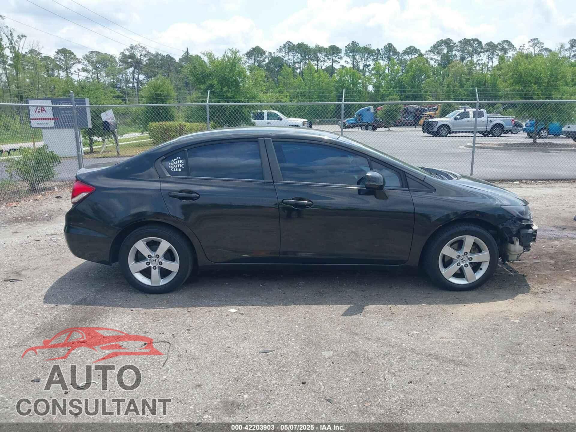HONDA CIVIC 2013 - 2HGFB2F51DH506555