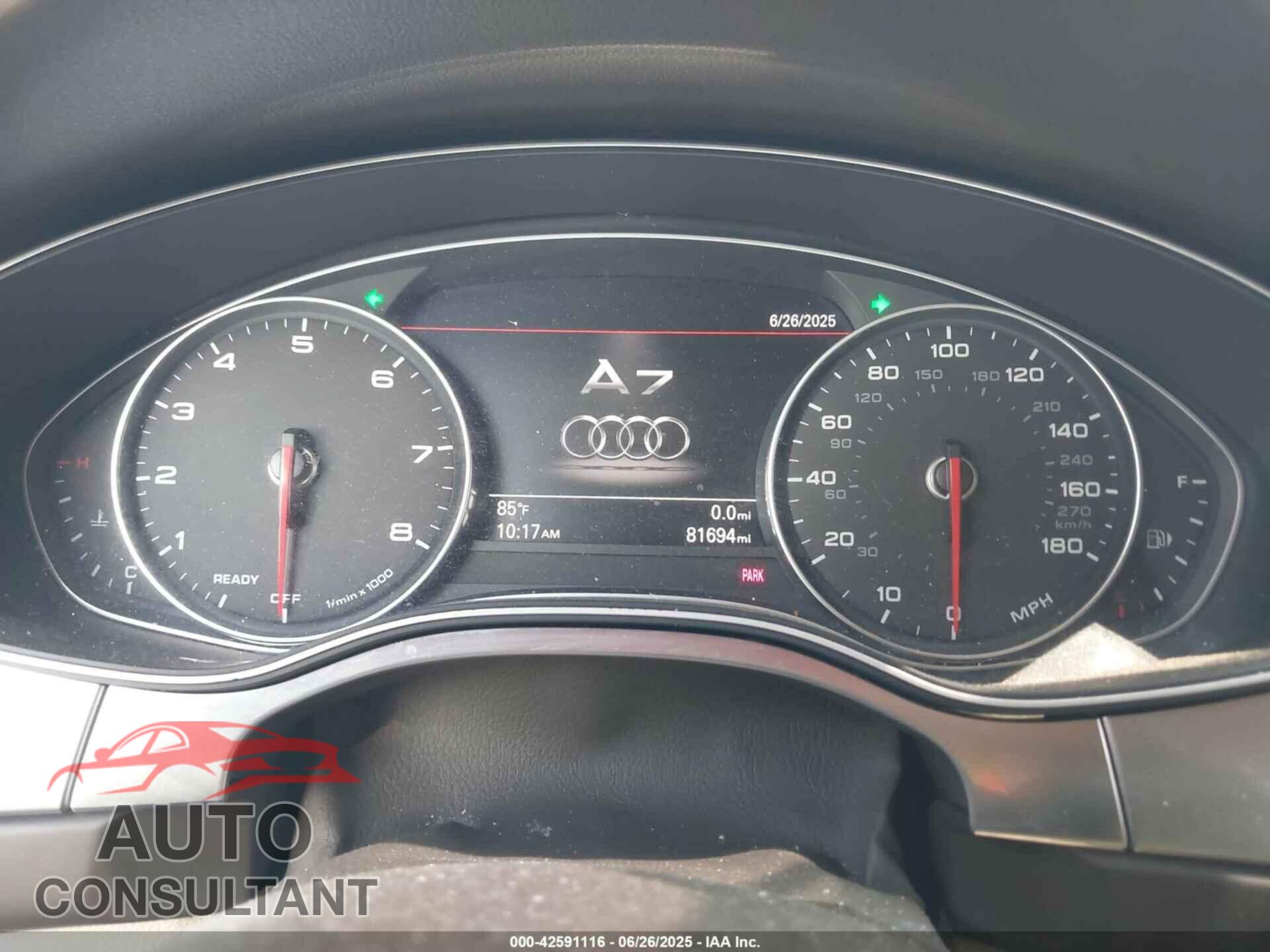 AUDI A7 2016 - WAU2GAFC8GN034807