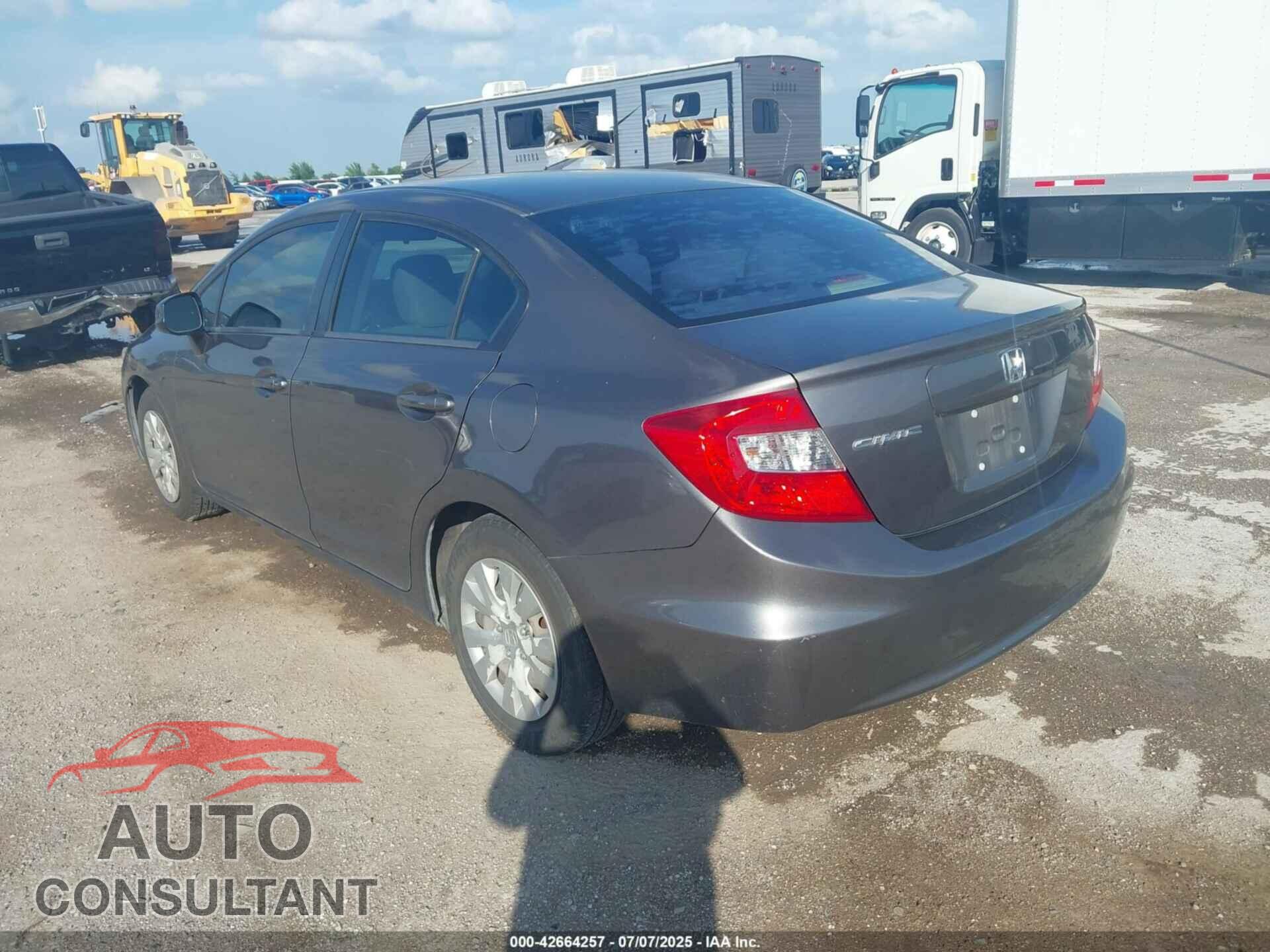 HONDA CIVIC 2012 - 19XFB2F5XCE108818
