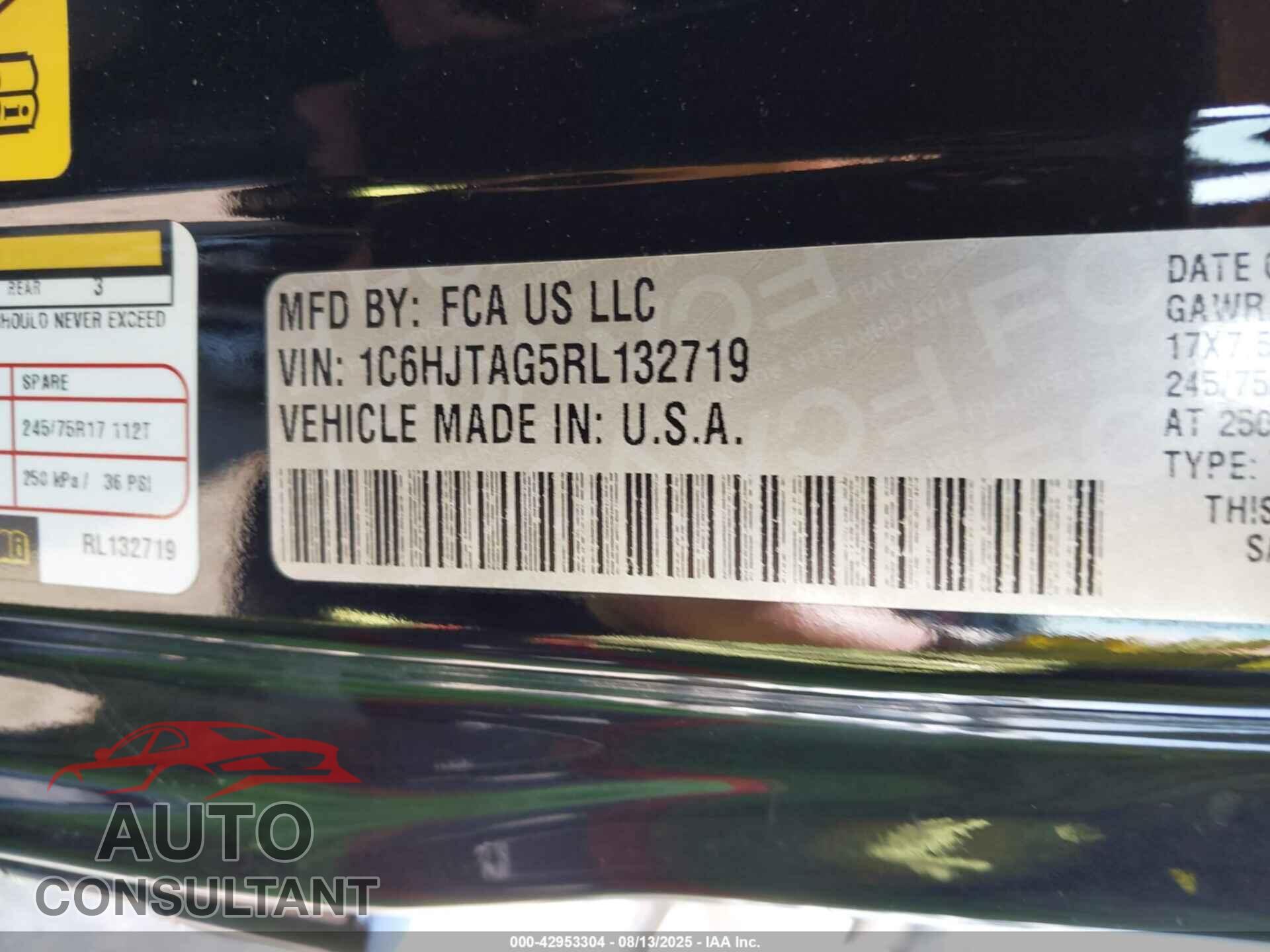 JEEP GLADIATOR 2024 - 1C6HJTAG5RL132719
