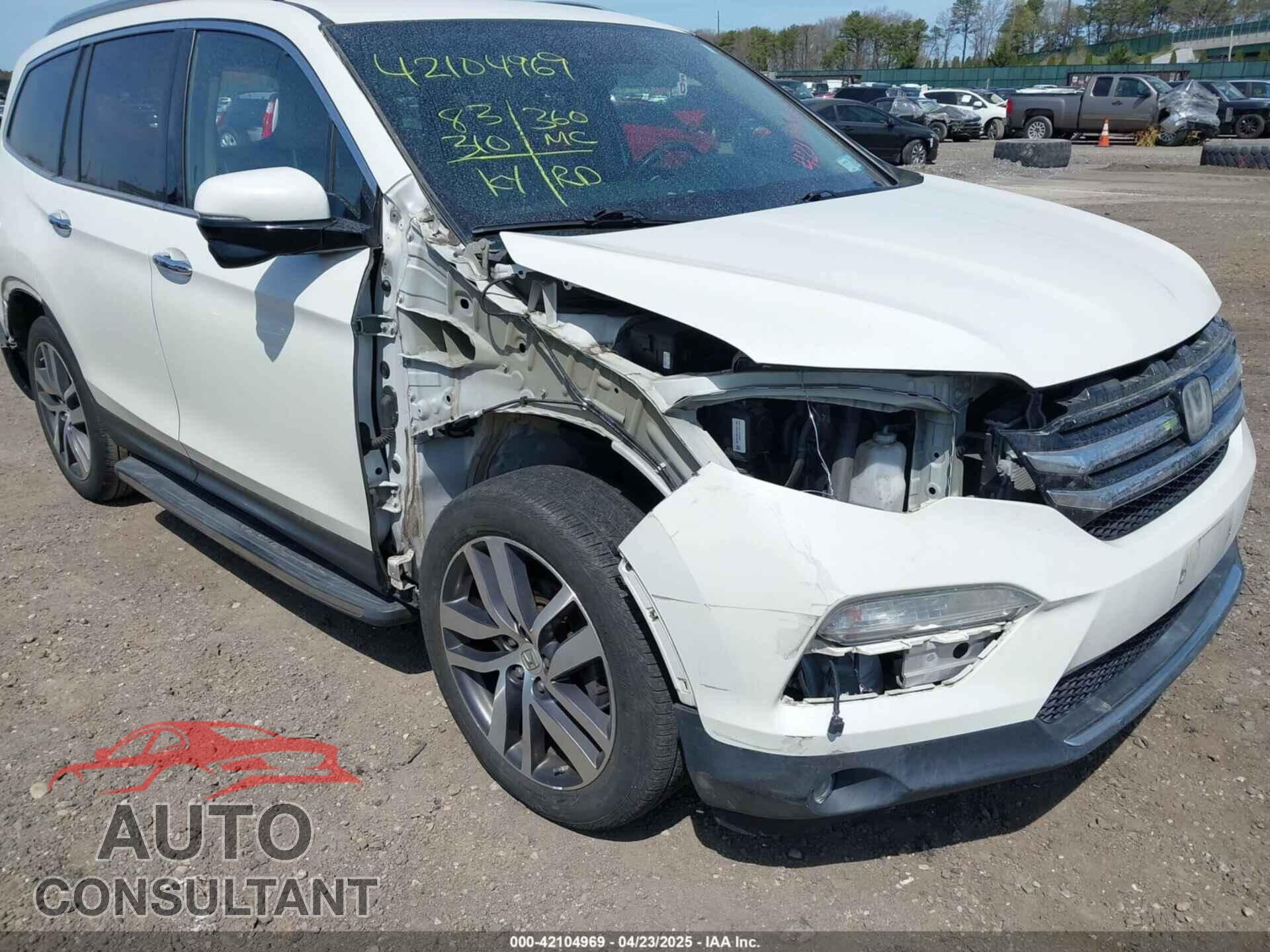 HONDA PILOT 2018 - 5FNYF6H9XJB053539