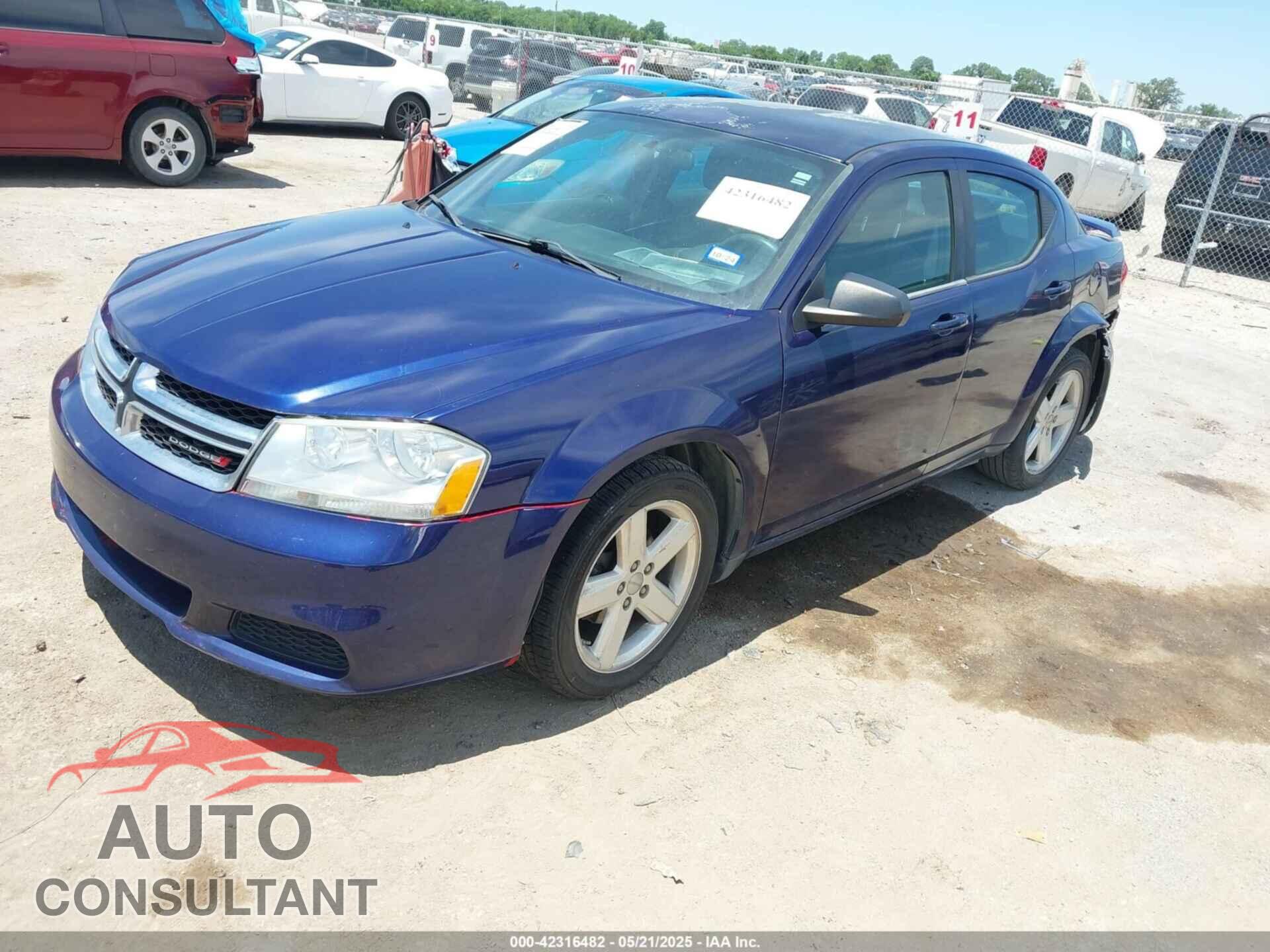 DODGE AVENGER 2013 - 1C3CDZAB0DN661210