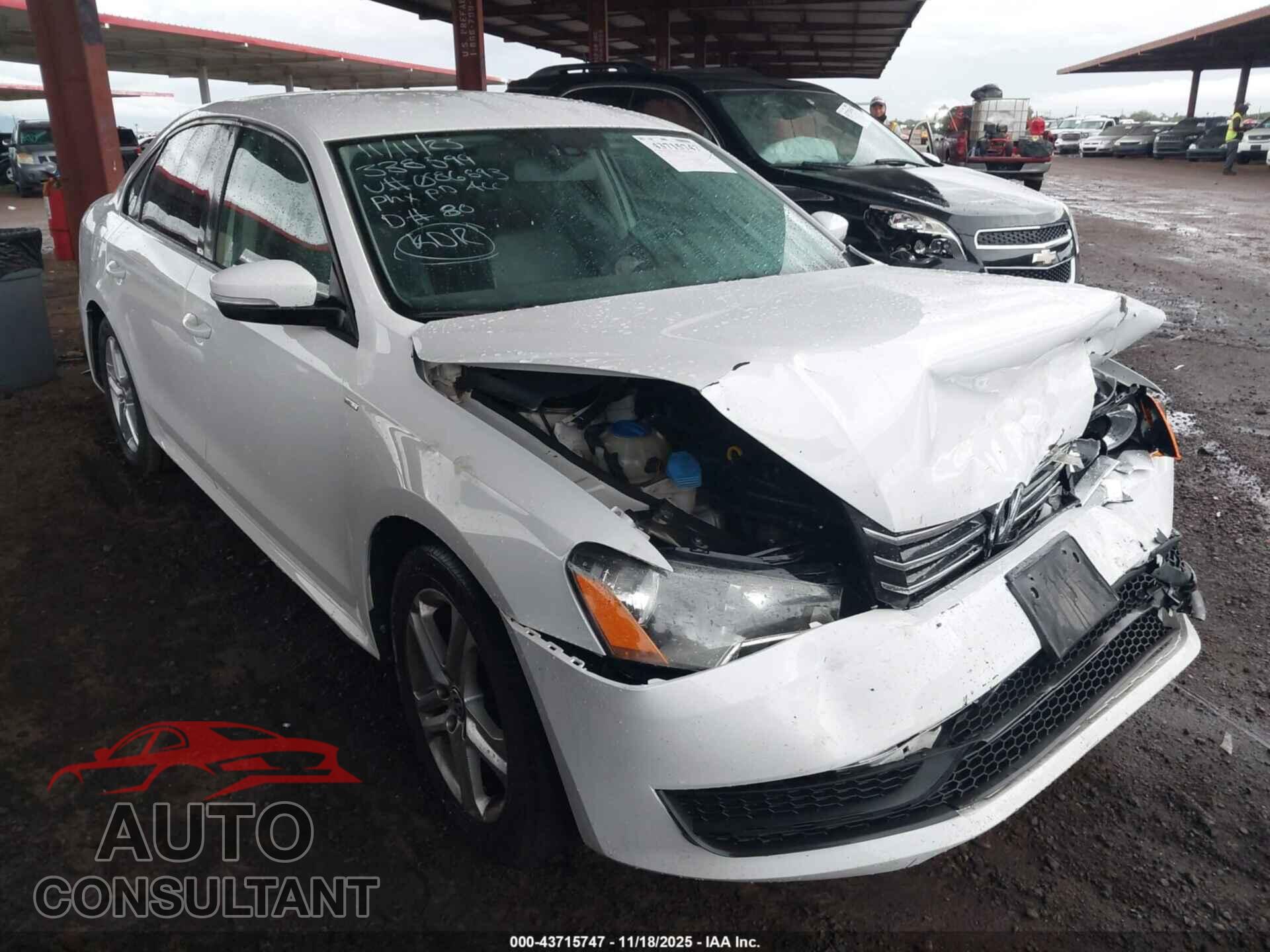 VOLKSWAGEN PASSAT 2014 - 1VWAT7A39EC086893