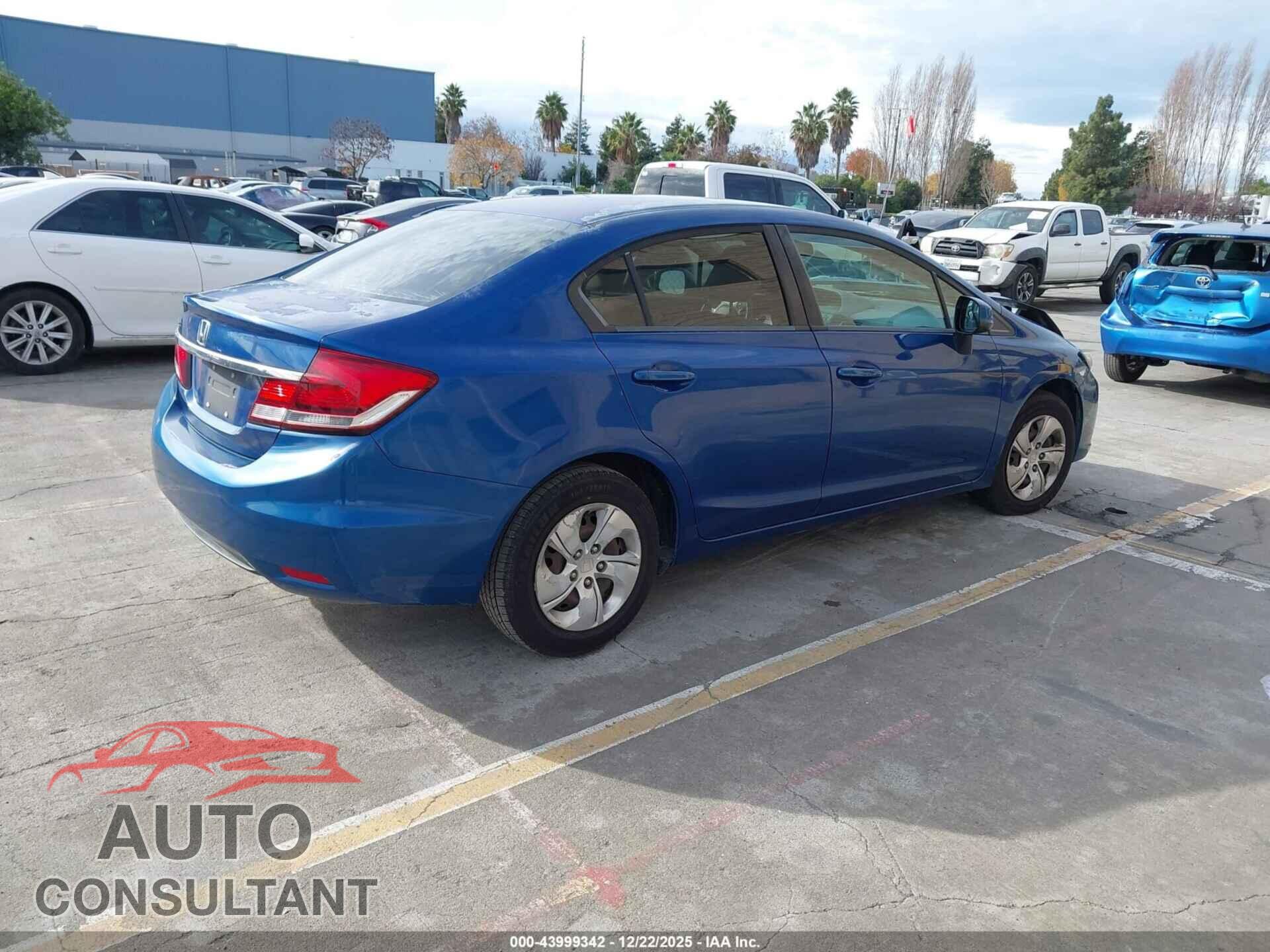 HONDA CIVIC 2013 - 19XFB2F57DE230053