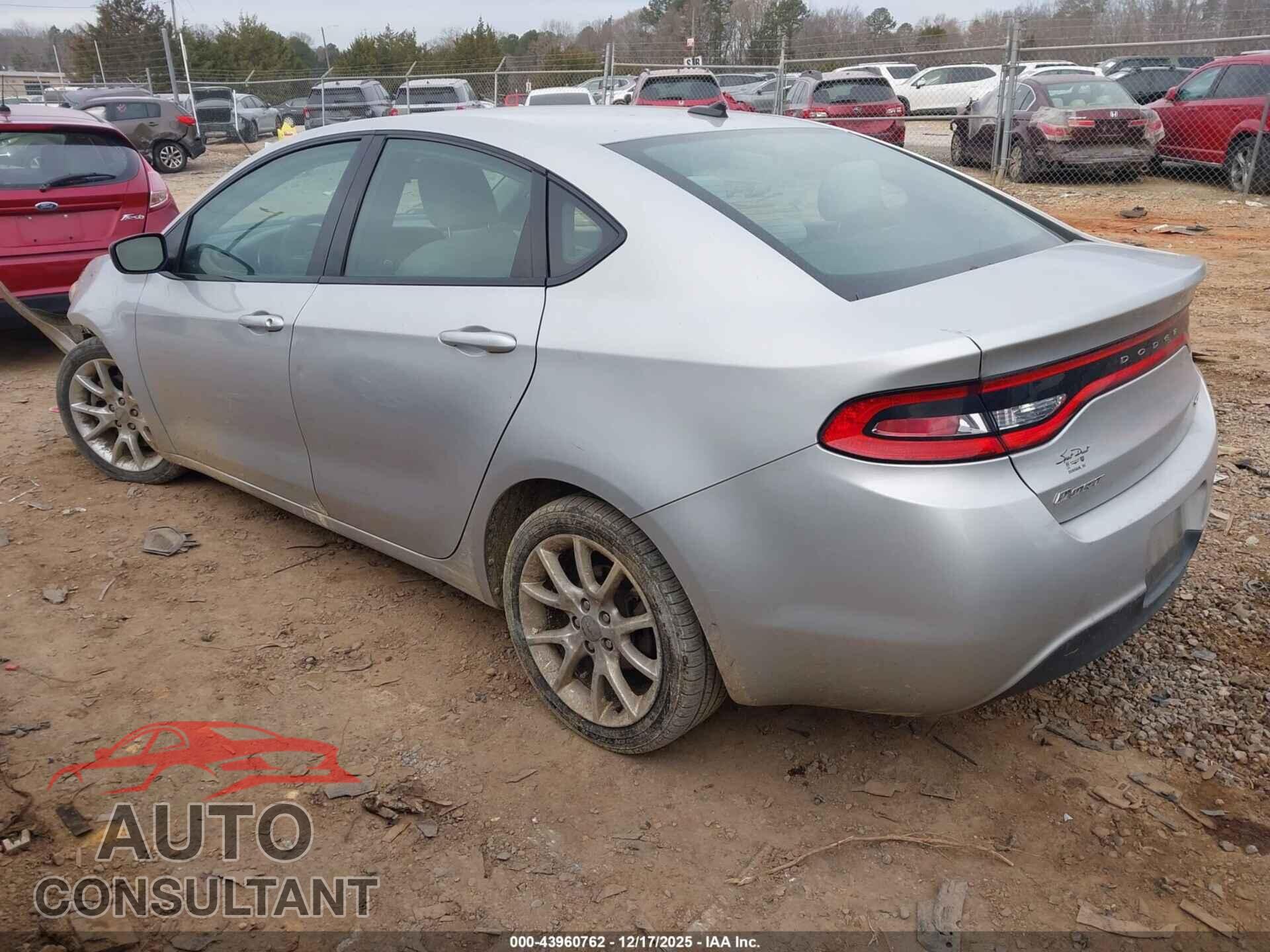 DODGE DART 2013 - 1C3CDFBA4DD137245