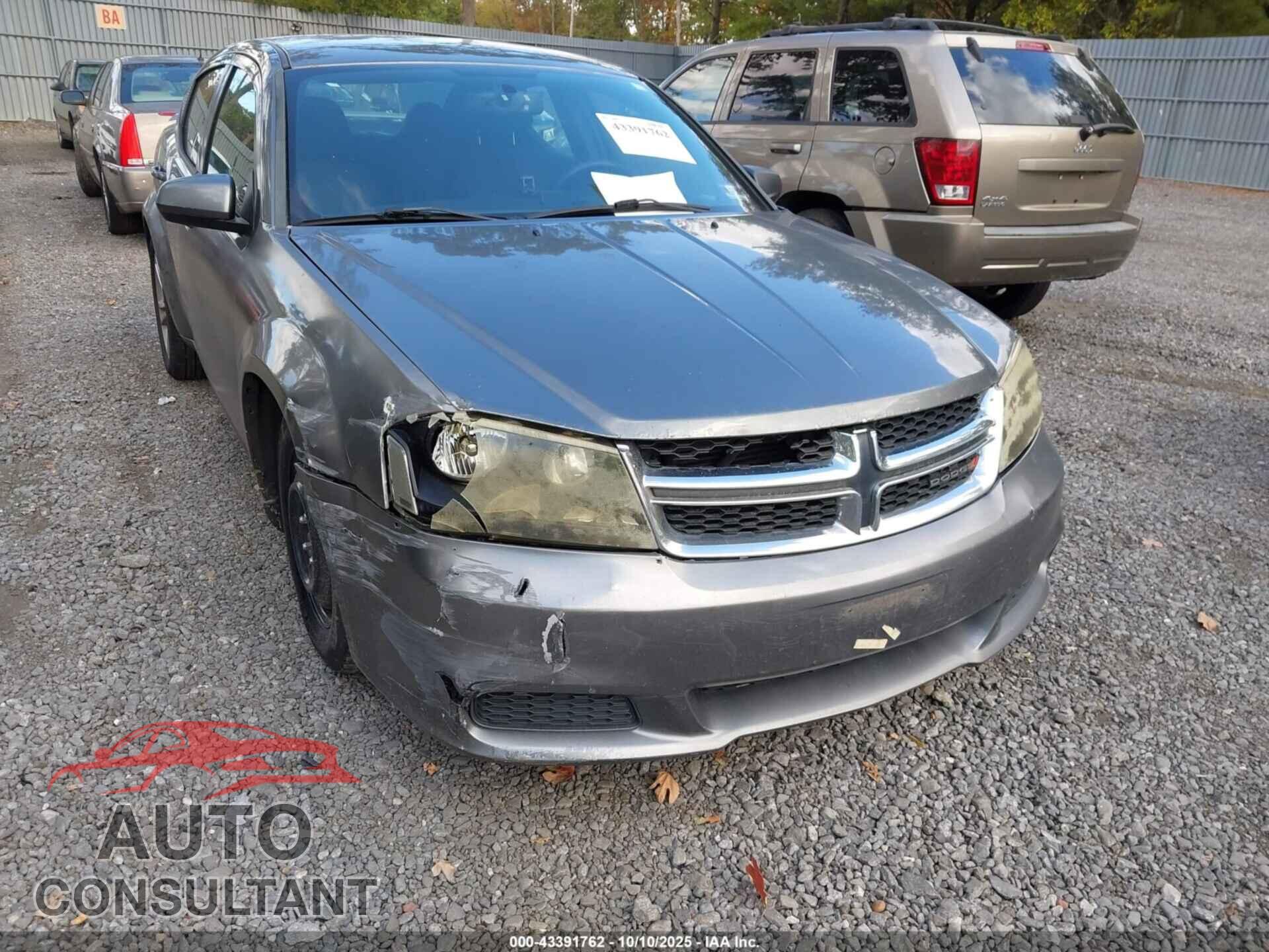 DODGE AVENGER 2012 - 1C3CDZAG1CN313359
