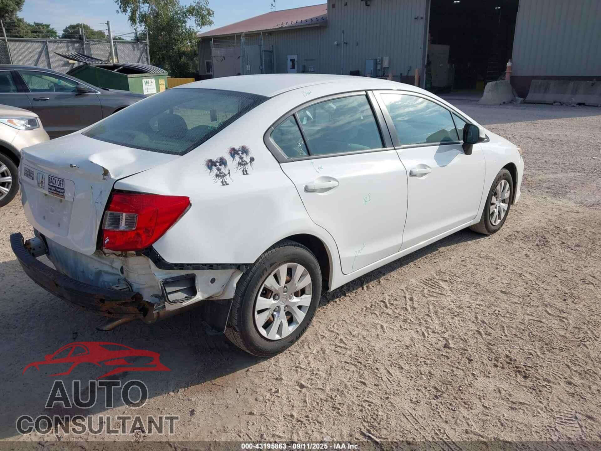 HONDA CIVIC 2012 - 19XFB2F53CE095779