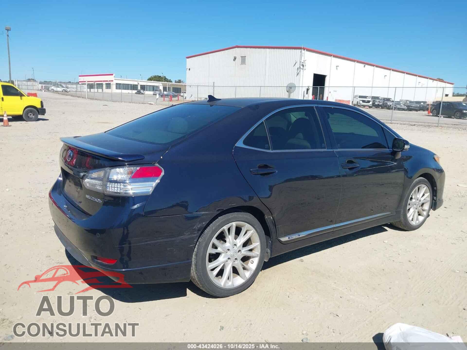 LEXUS HS 250H 2010 - JTHBB1BA6A2016156