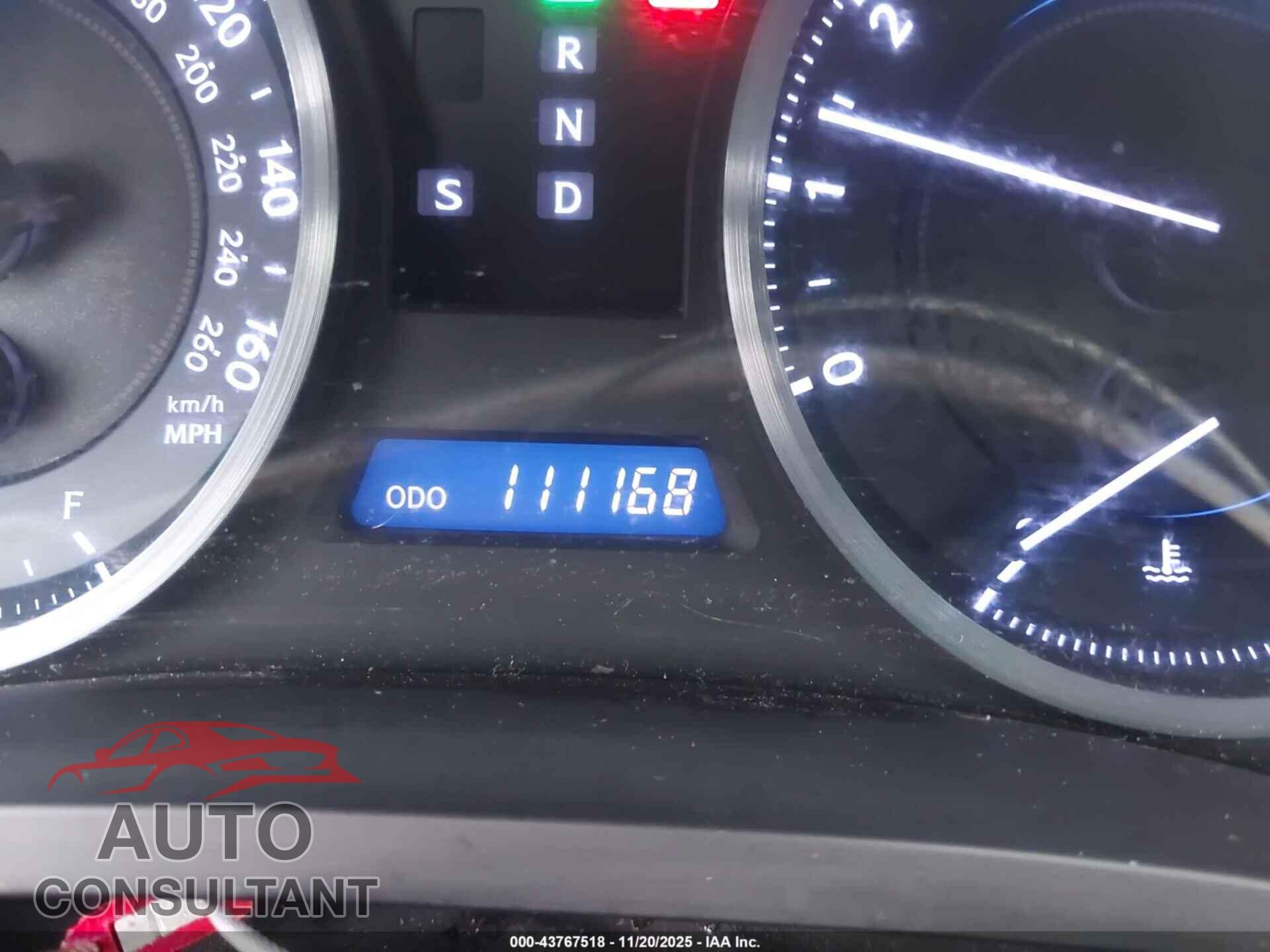 LEXUS IS 250 2011 - JTHBF5C23B5152067