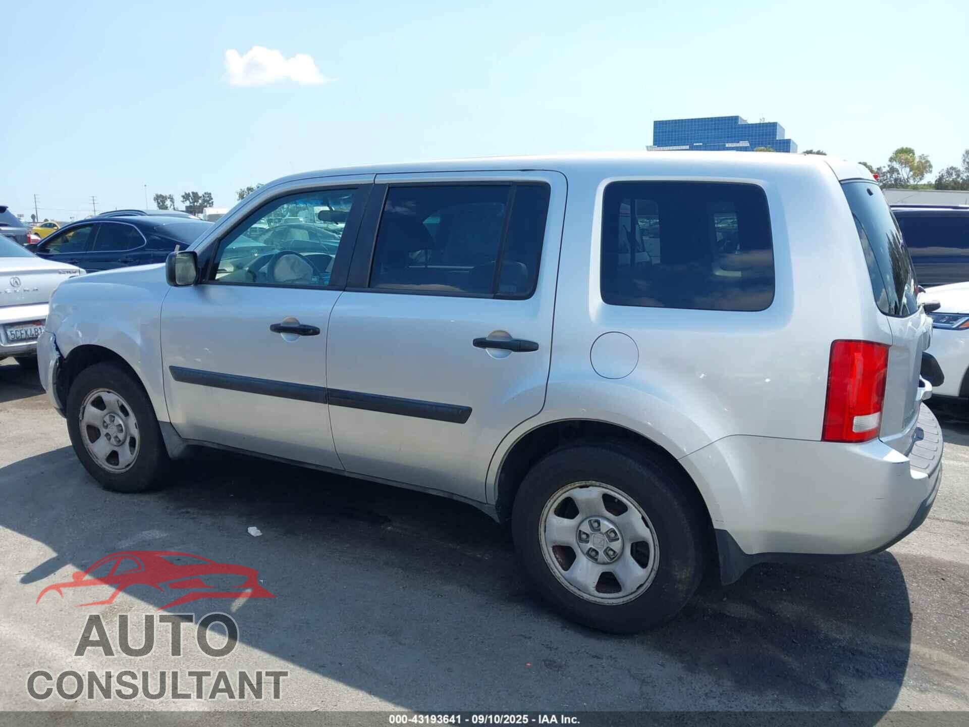 HONDA PILOT 2009 - 5FNYF38219B025285