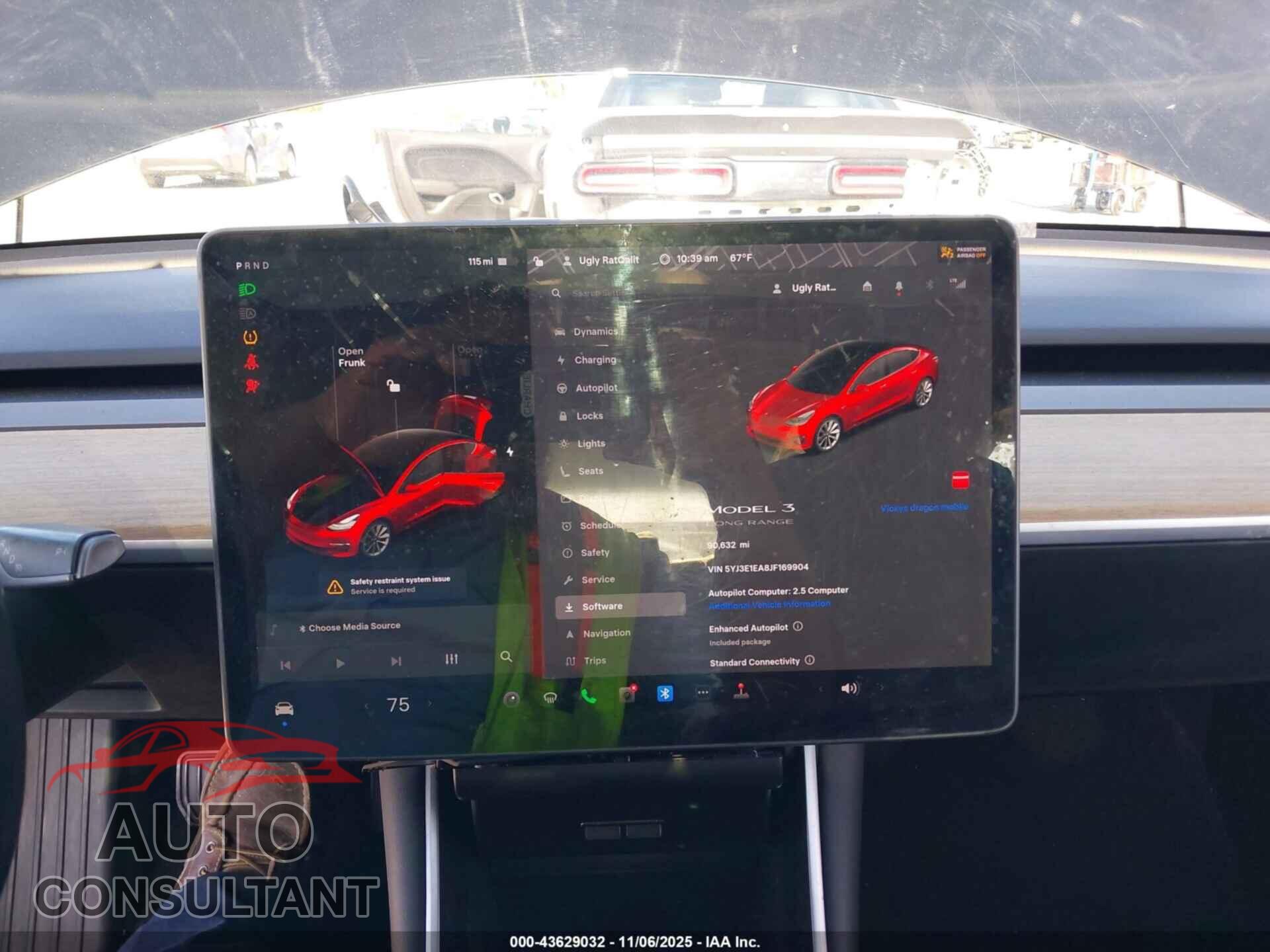 TESLA MODEL 3 2018 - 5YJ3E1EA8JF169904