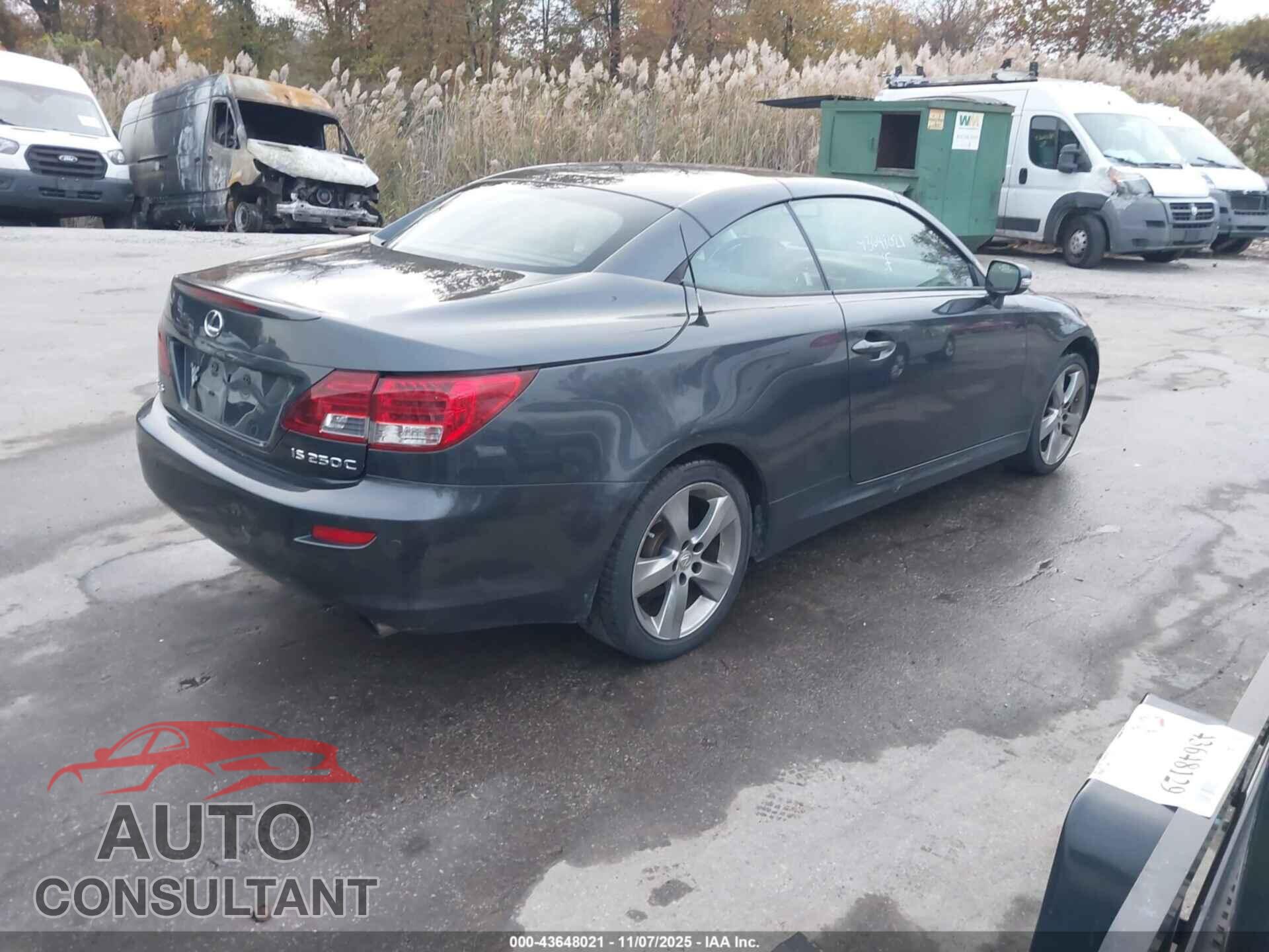 LEXUS IS 250C 2010 - JTHFF2C24A2508509