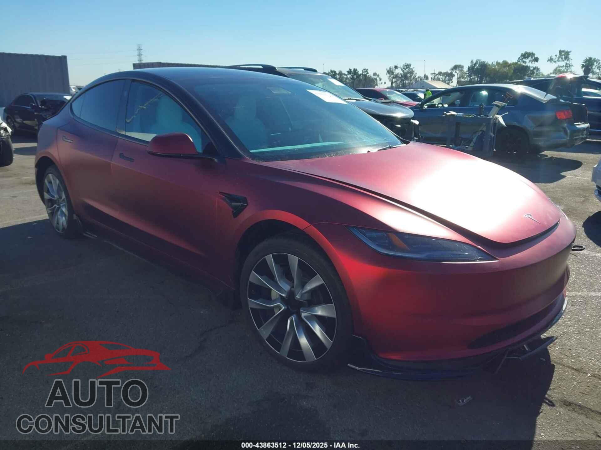 TESLA MODEL 3 2025 - 5YJ3E1EA8SF046427