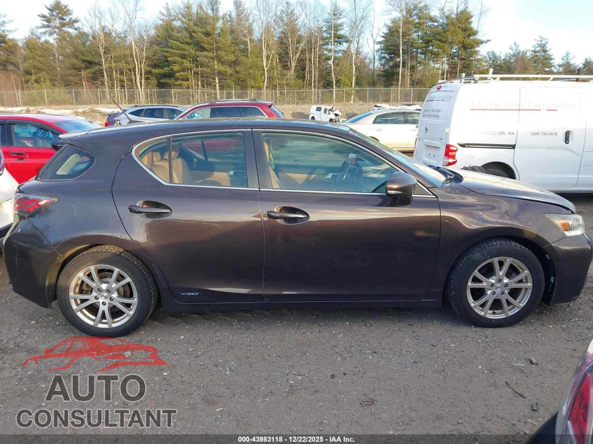 LEXUS CT 200H 2012 - JTHKD5BH4C2091391