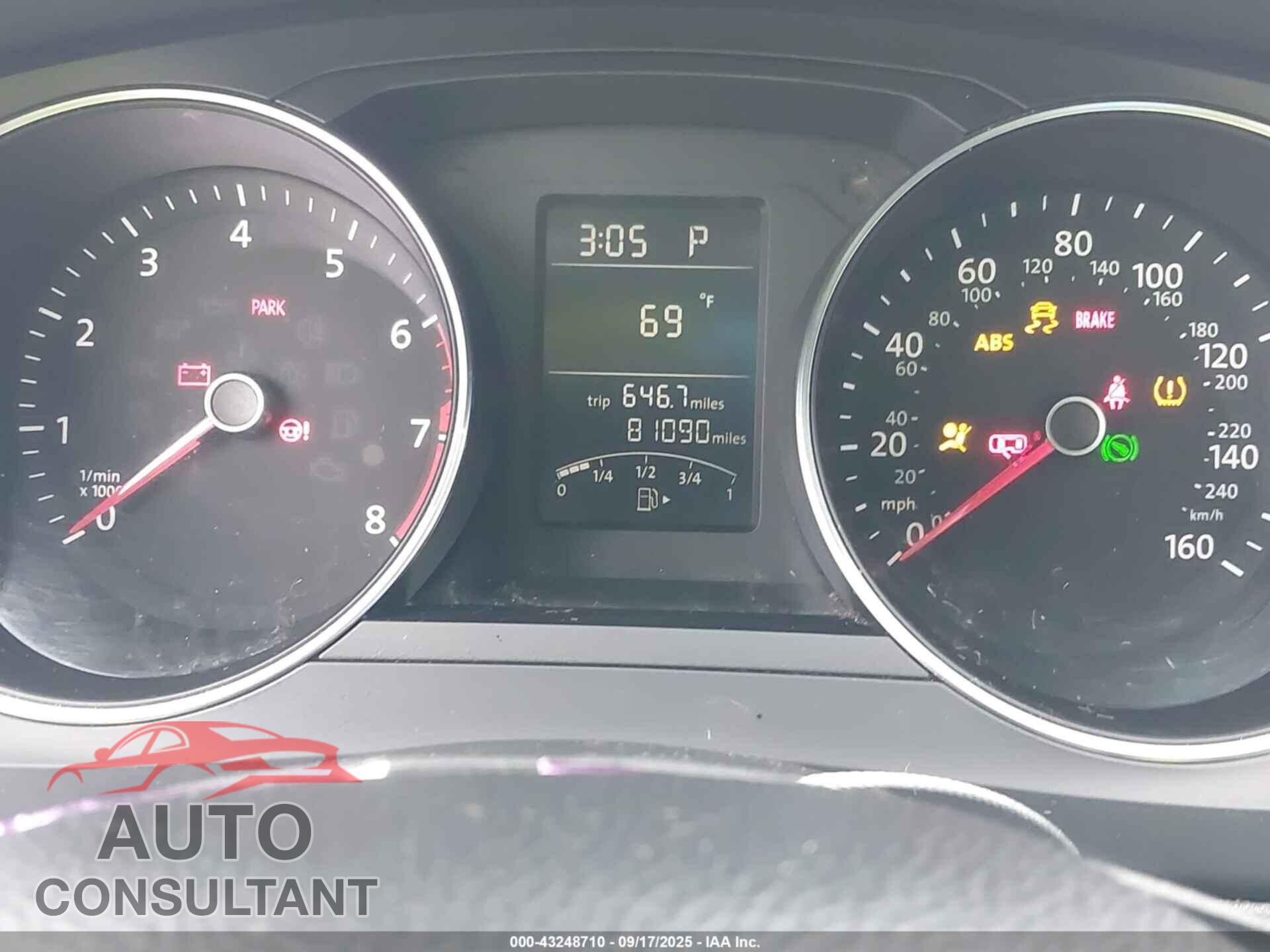 VOLKSWAGEN JETTA 2017 - 3VW2B7AJ3HM211718