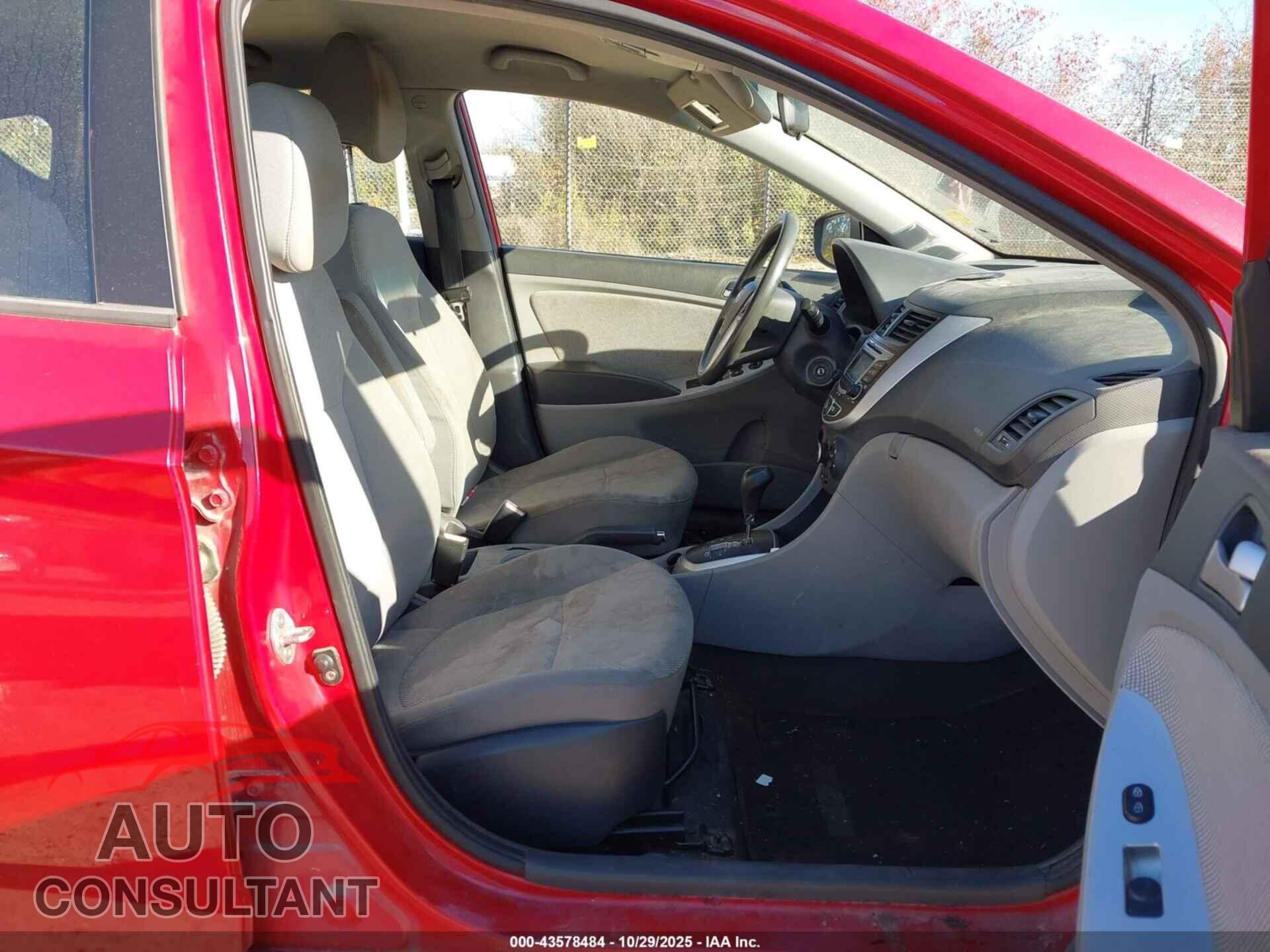 HYUNDAI ACCENT 2012 - KMHCT5AE3CU029030