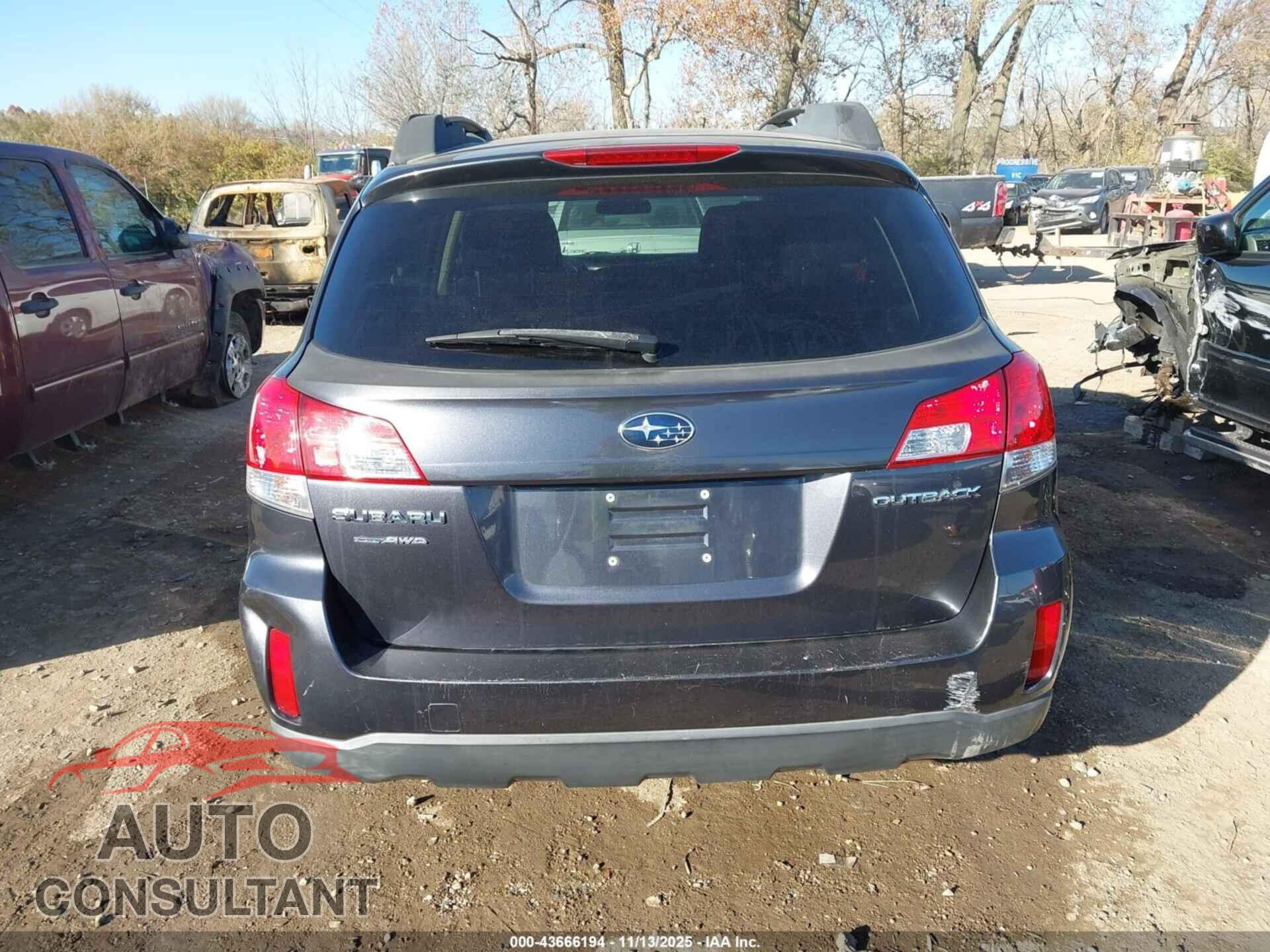 SUBARU OUTBACK 2012 - 4S4BRBCC9C3251789