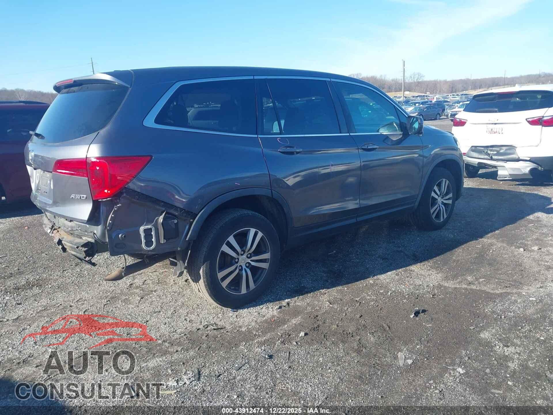 HONDA PILOT 2017 - 5FNYF6H37HB093437