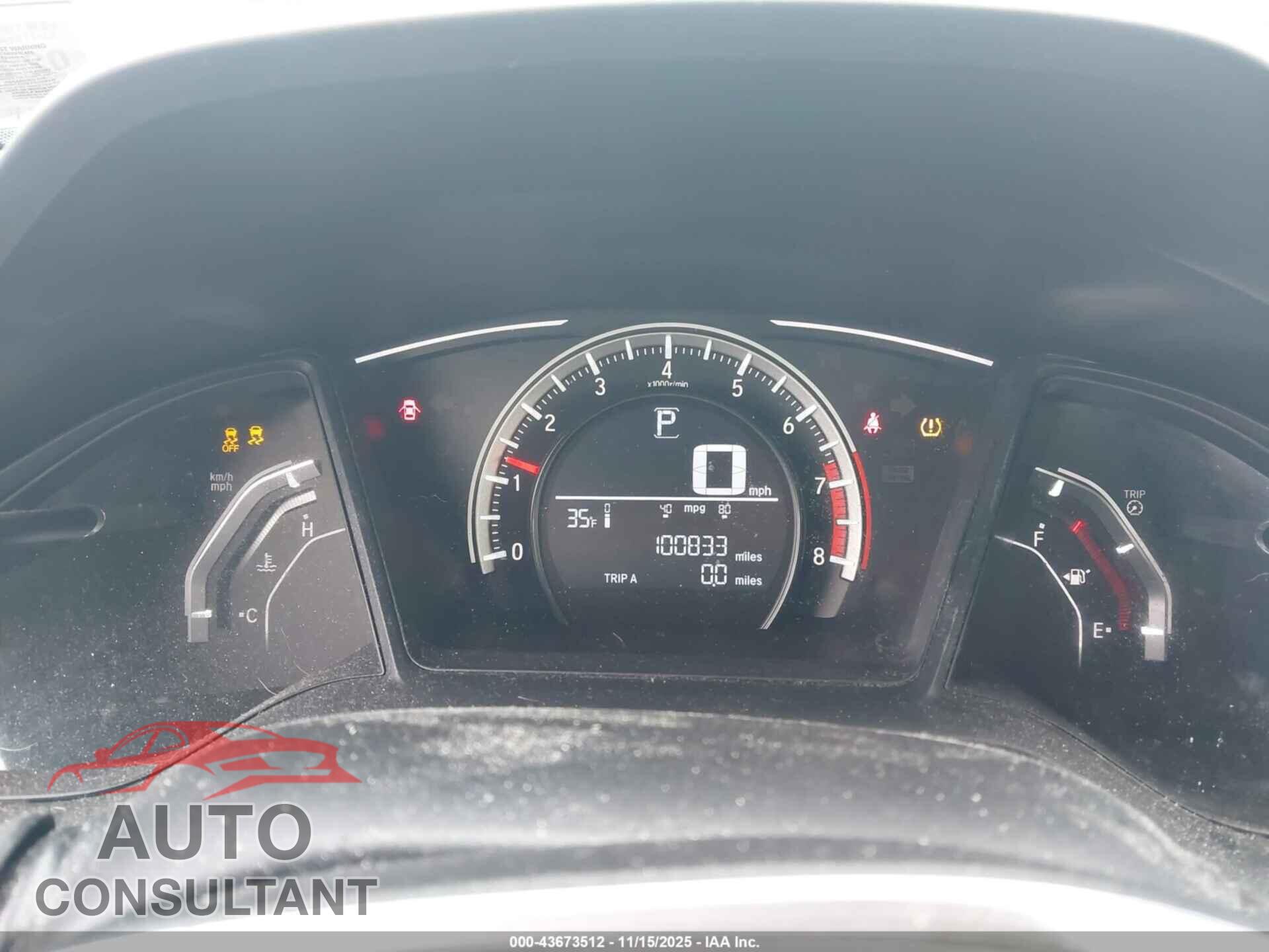HONDA CIVIC 2017 - 19XFC2F58HE217444