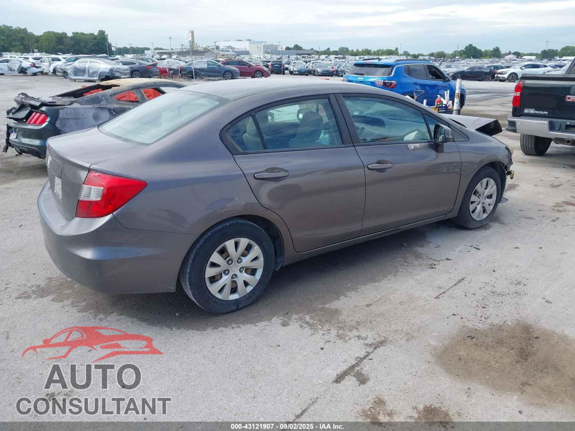 HONDA CIVIC 2012 - 19XFB2F59CE385671
