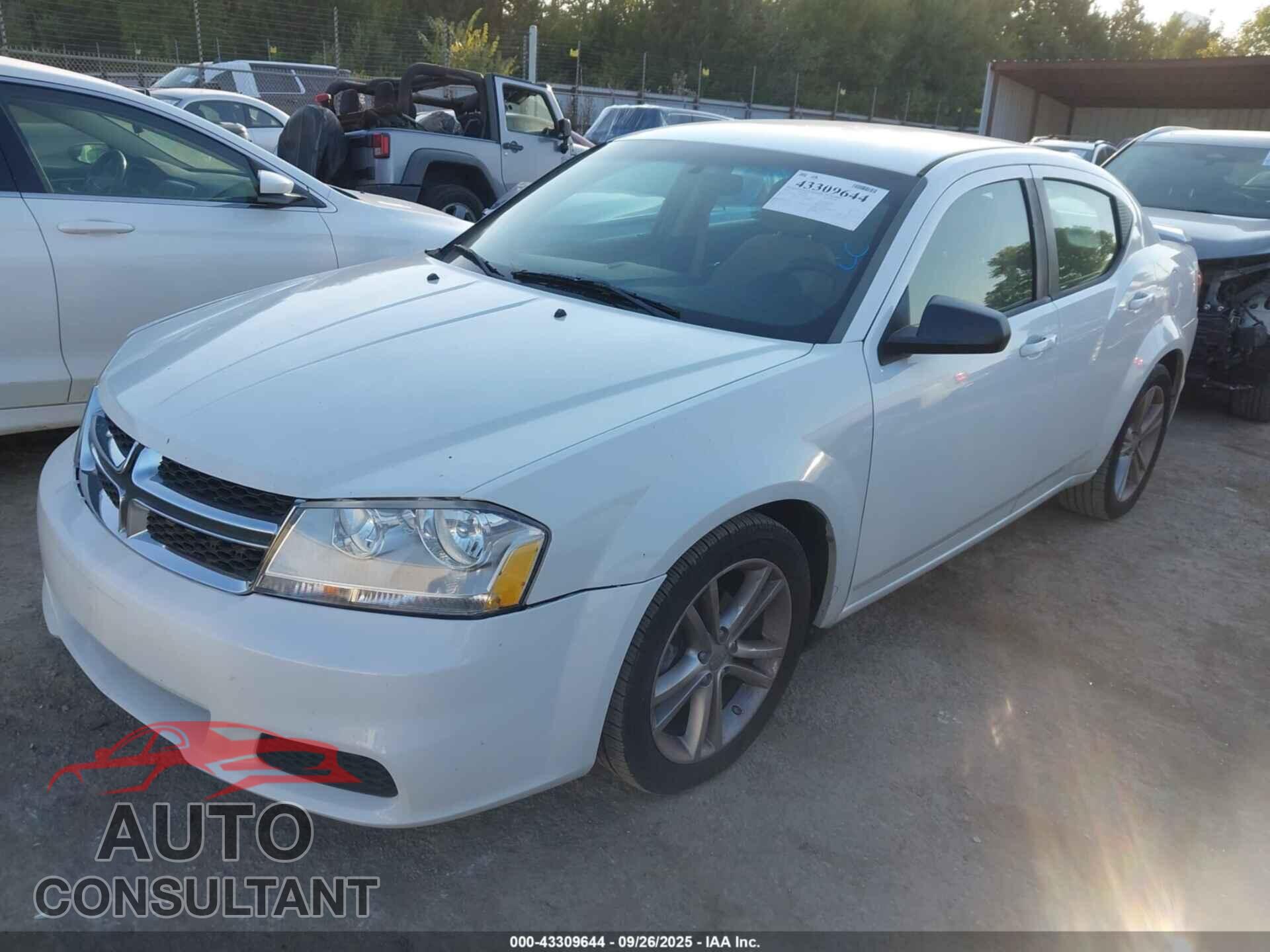 DODGE AVENGER 2013 - 1C3CDZAG5DN770256