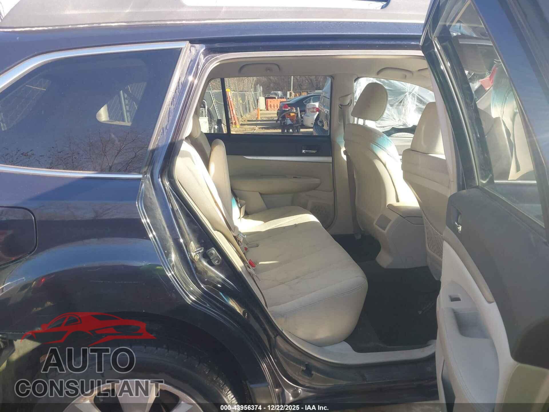 SUBARU OUTBACK 2012 - 4S4BRCCC0C3210487