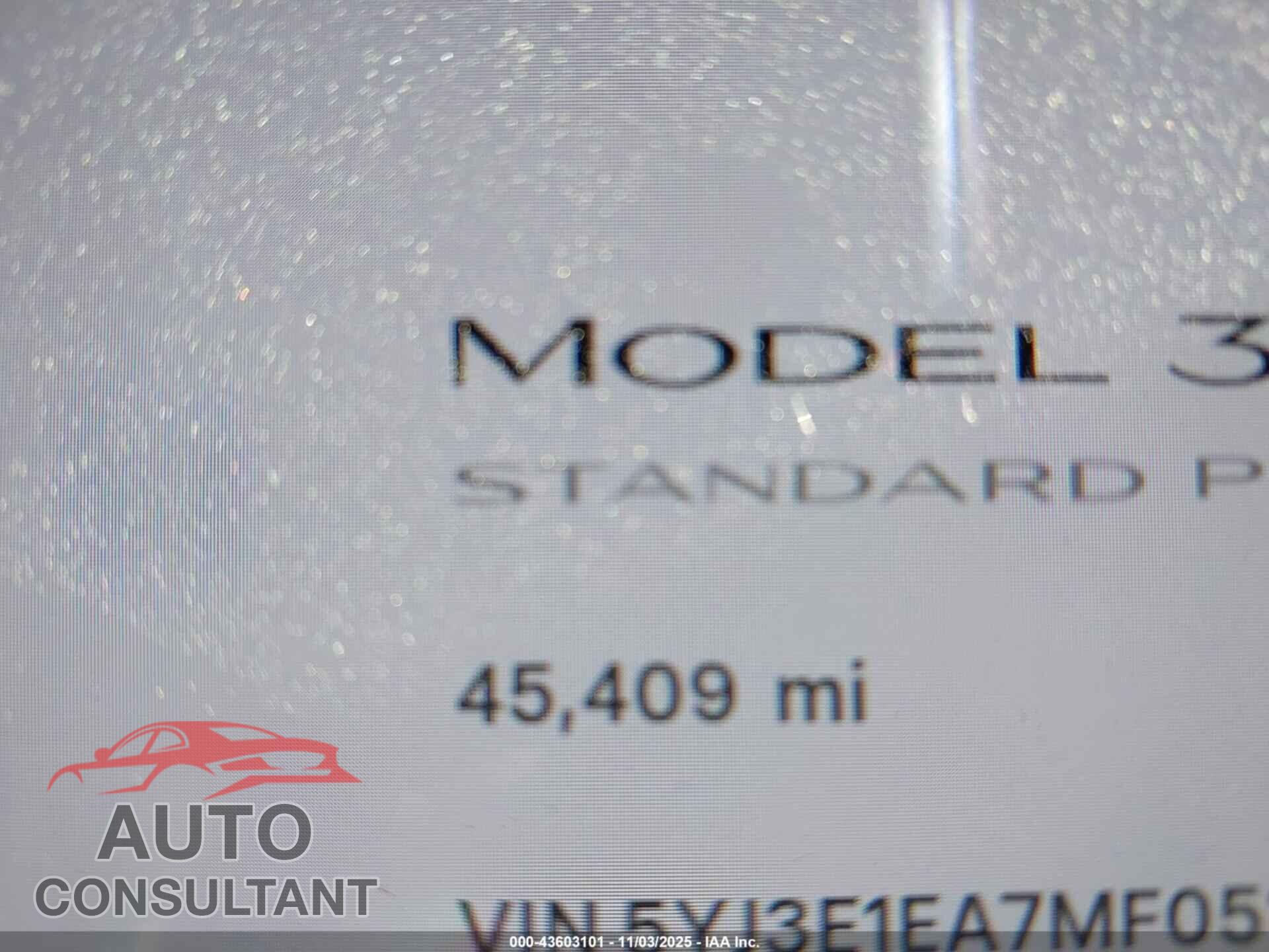 TESLA MODEL 3 2021 - 5YJ3E1EA7MF051914