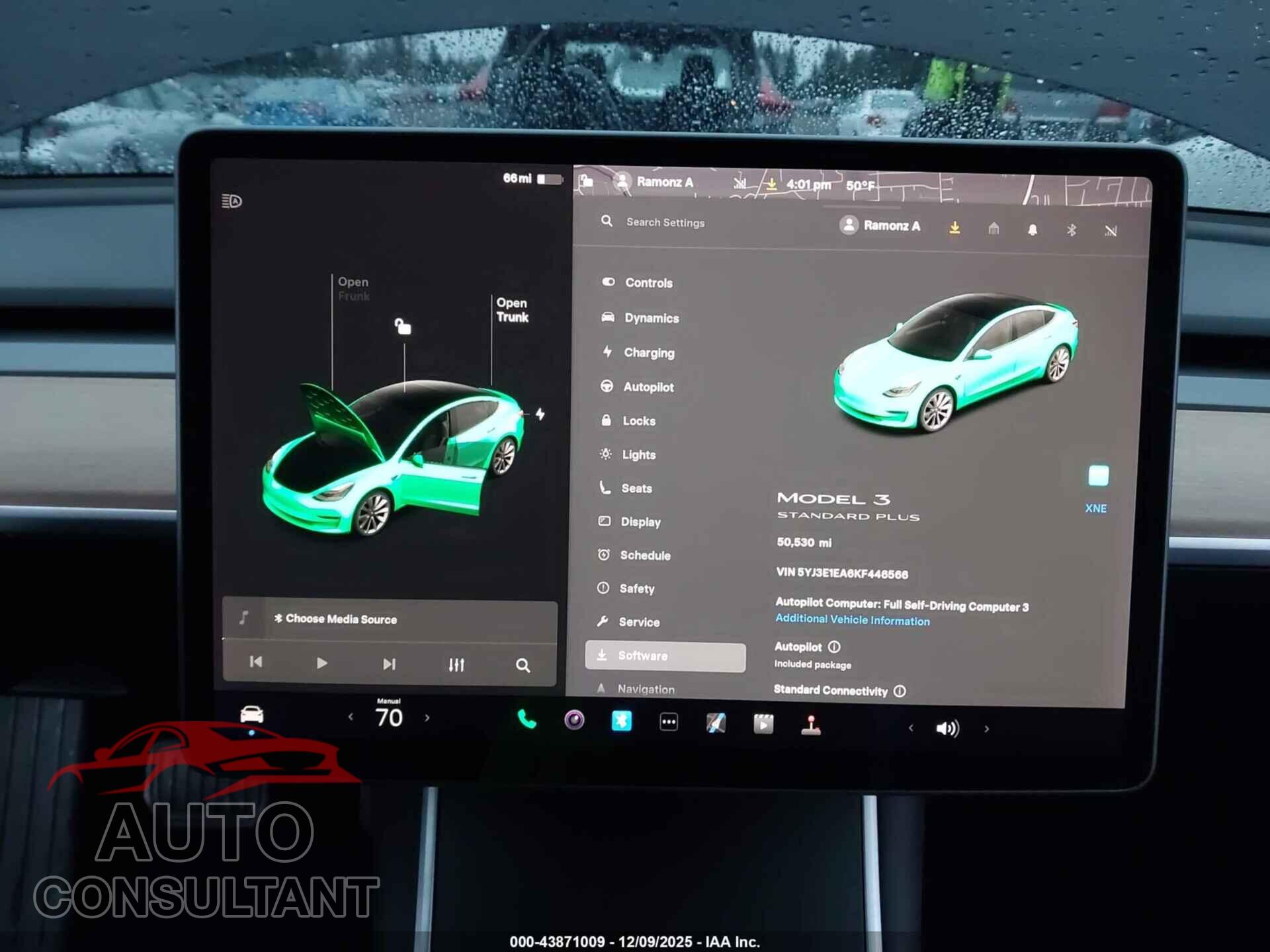 TESLA MODEL 3 2019 - 5YJ3E1EA6KF446566