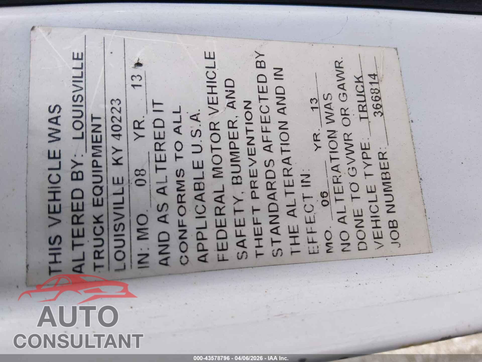 FORD E-150 2013 - 1FTNE1ELXDDB06289